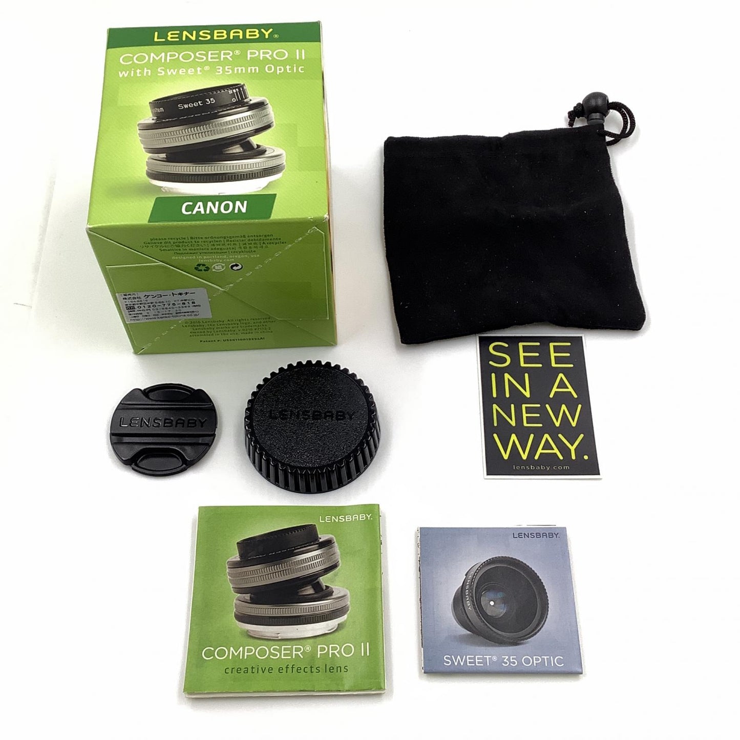 【全額返金保証】【最速発送】Lensbaby ティルトレンズ Composer Pro II with Sweet 35 キヤノンEF用 フルサイズ対応 35mm F2.5 動作確認済