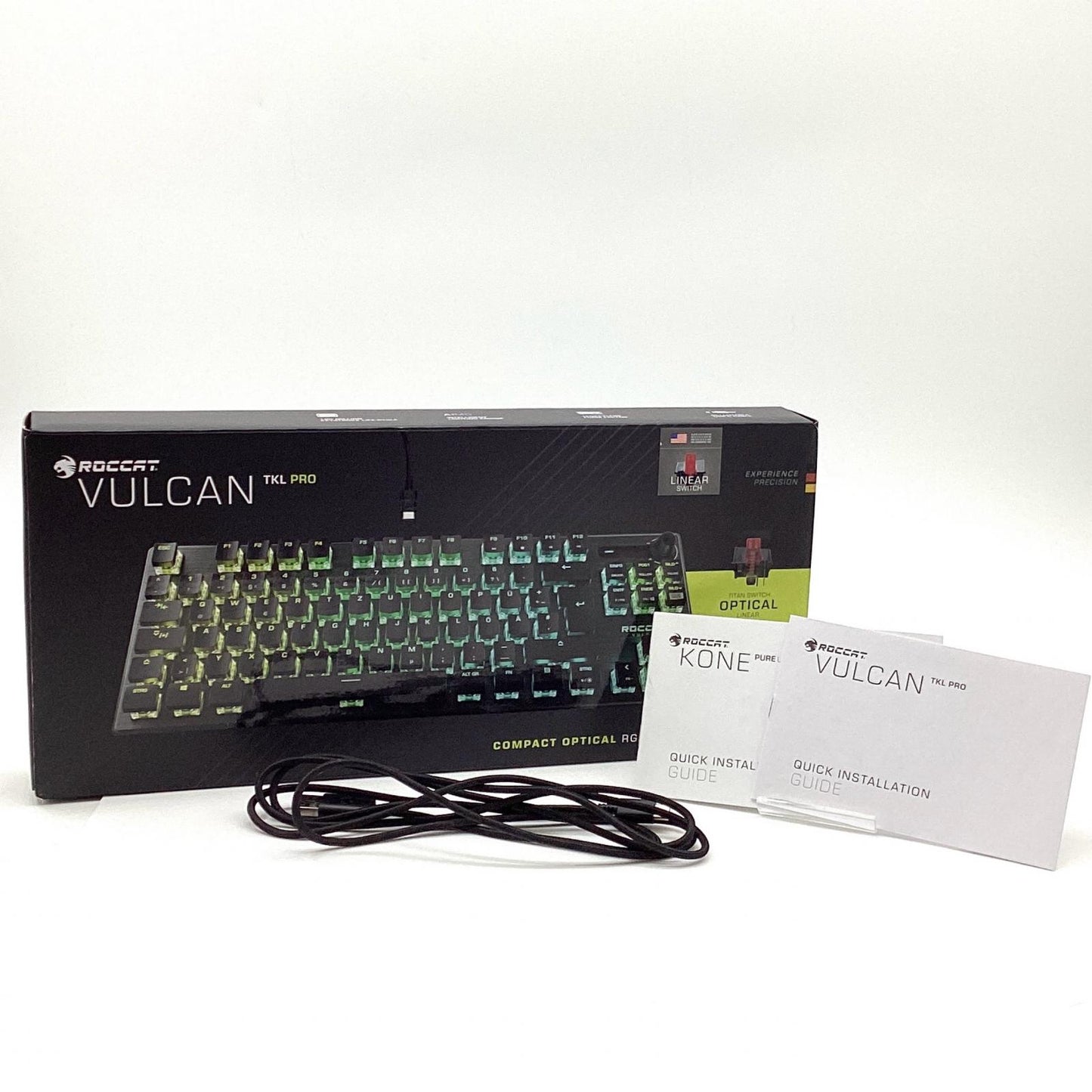 【全額返金保証】【最速発送】ROCCAT VULCAN TKL PRO ゲーミングキーボード ROC-12-571 動作確認済