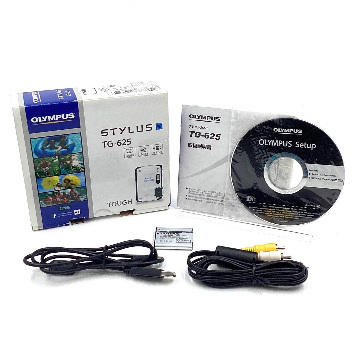 【全額返金保証】【最速発送】OLYMPUS コンパクトデジタルカメラ STYLUS TG-625 ブルー 動作確認済