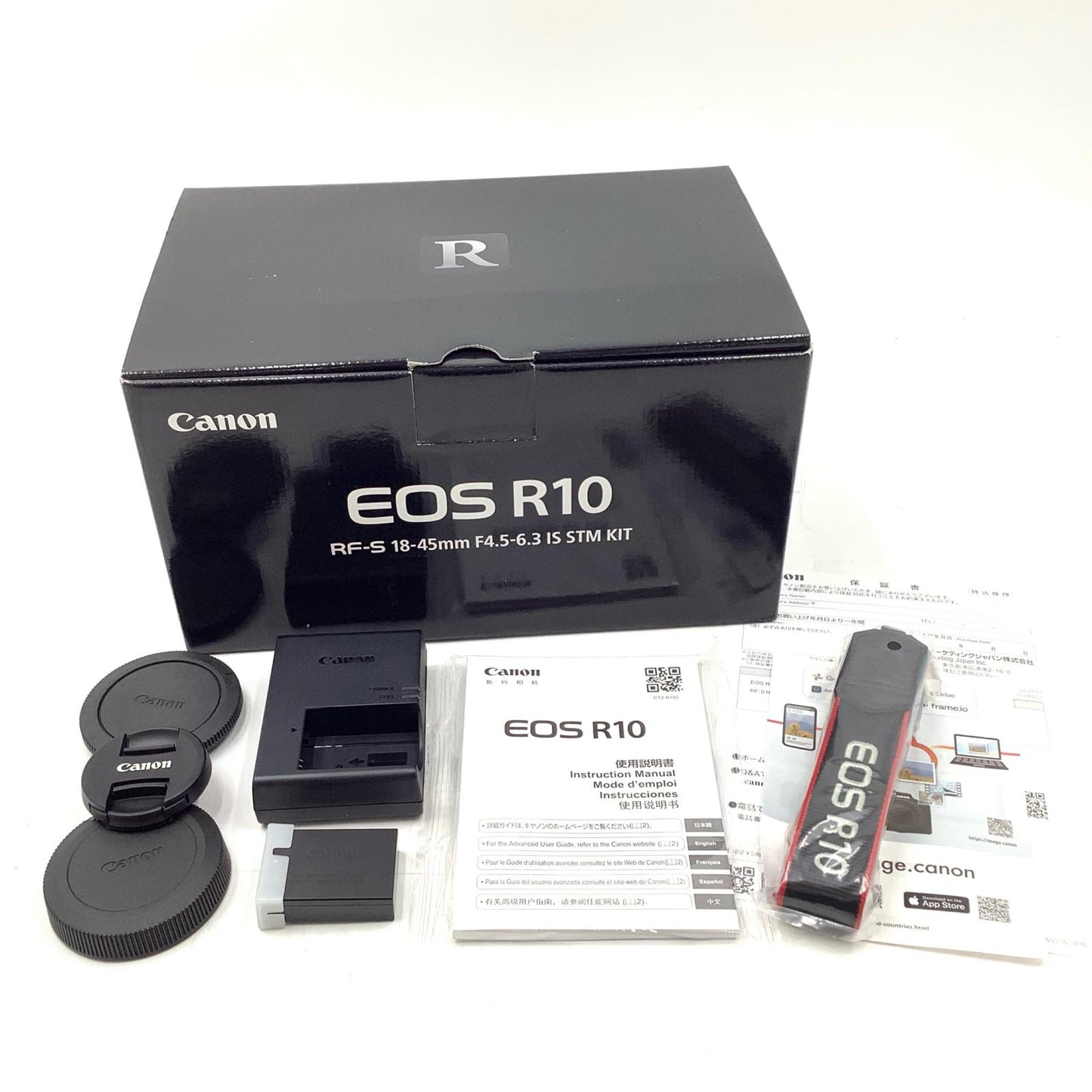 【全額返金保証】【最速発送】Canon デジタル一眼 EOS R10 RF-S18-45 IS STM レンズキット ブラック 新品未開封 即納OK