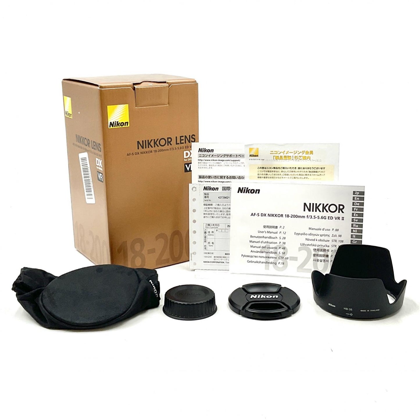 【全額返金保証】【最速発送】Nikon AF-S DX NIKKOR 18-200mm f/3.5-5.6G ED VR II 美品 動作確認済