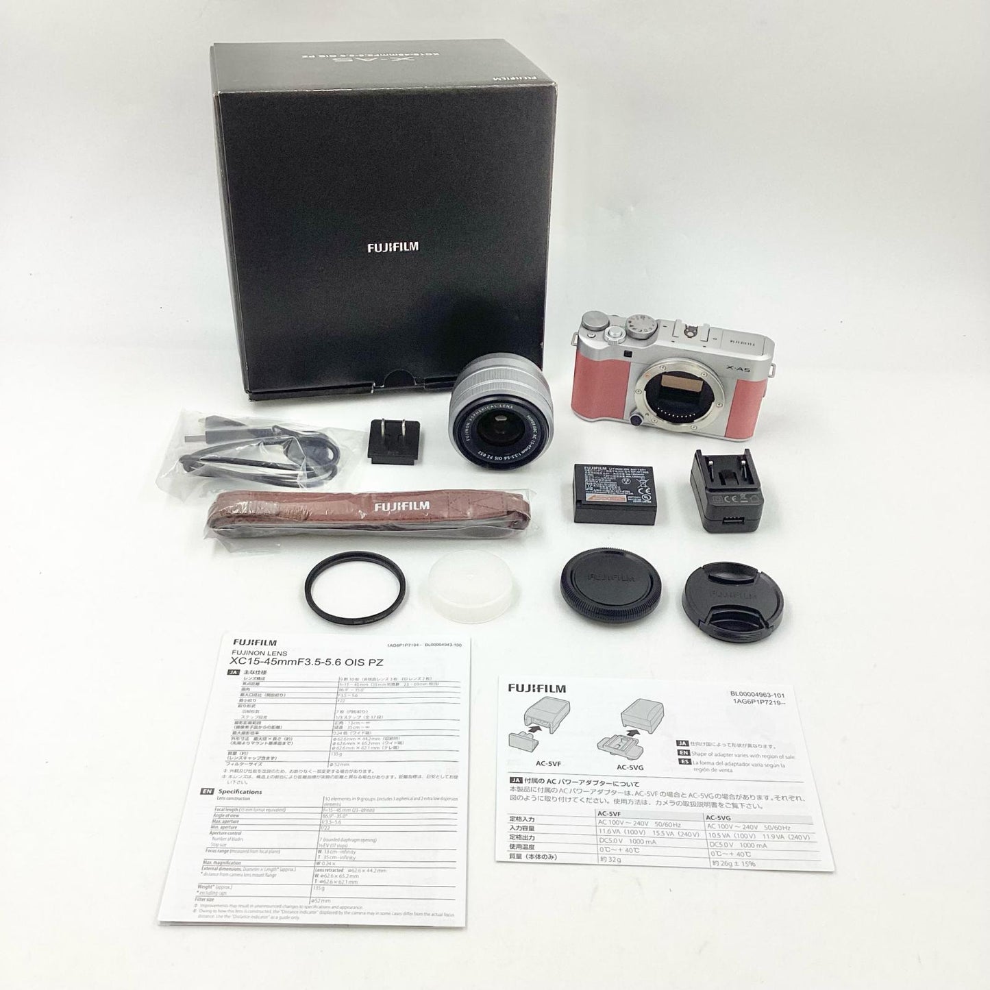 【全額返金保証】【最速発送】FUJIFILM デジタル一眼 X-A5 レンズキット ピンク 美品 動作確認済