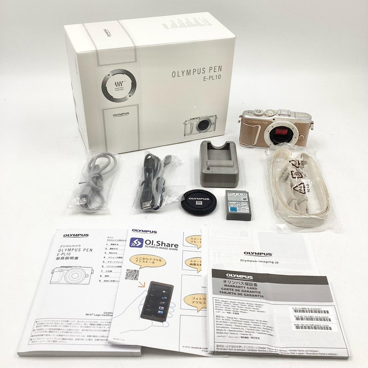 【全額返金保証】【最速発送】OLYMPUS デジタル一眼 PEN E-PL10 ボディ ブラウン 美品 動作確認済