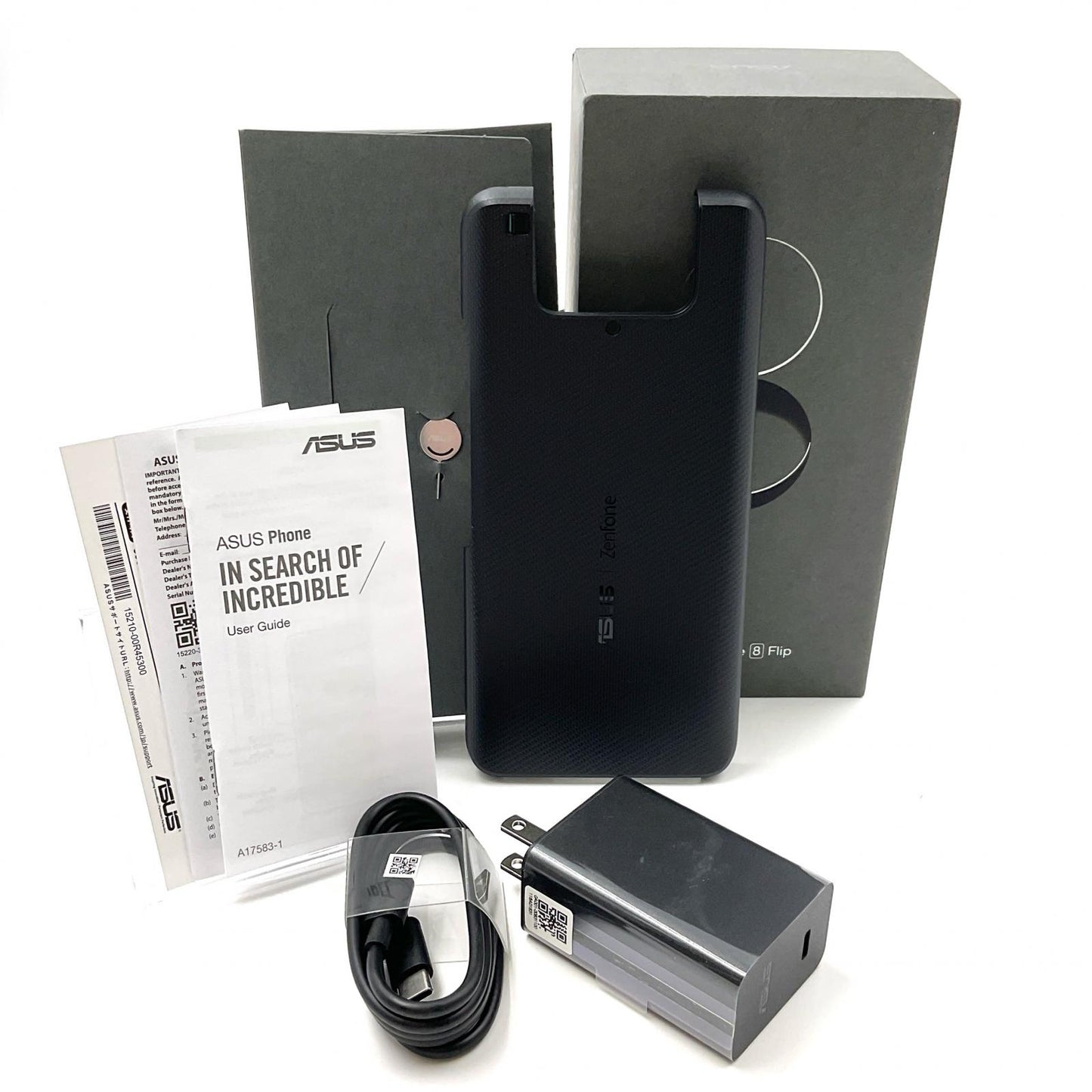 【全額返金保証】【最速発送】ASUS Zenfone 8 Flip 128GB ギャラクティックブラック SIMフリー ASUS_I004D 美品 動作確認済