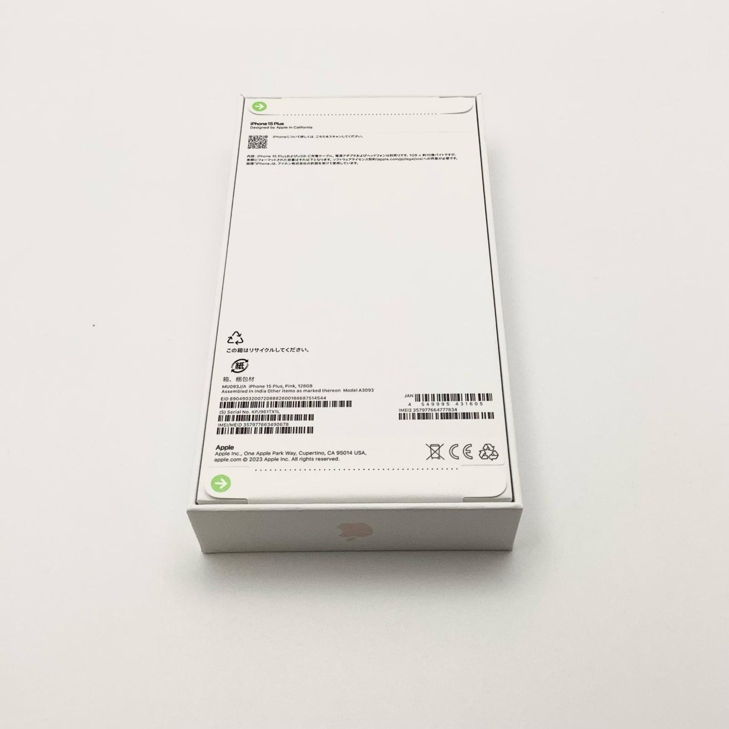 【全額返金保証】【最速発送】Apple iPhone iPhone Plus 15 Plus 128GB ピンク SIMフリー 新品未開封 即納OK