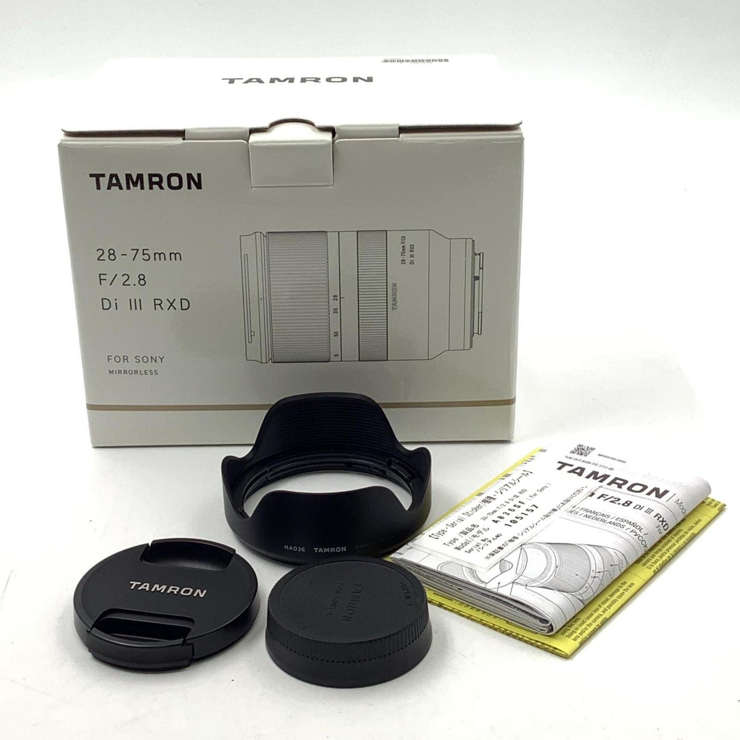 【全額返金保証】【最速発送】TAMRON 28-75mm F/2.8 Di III RXD (Model A036) 動作確認済
