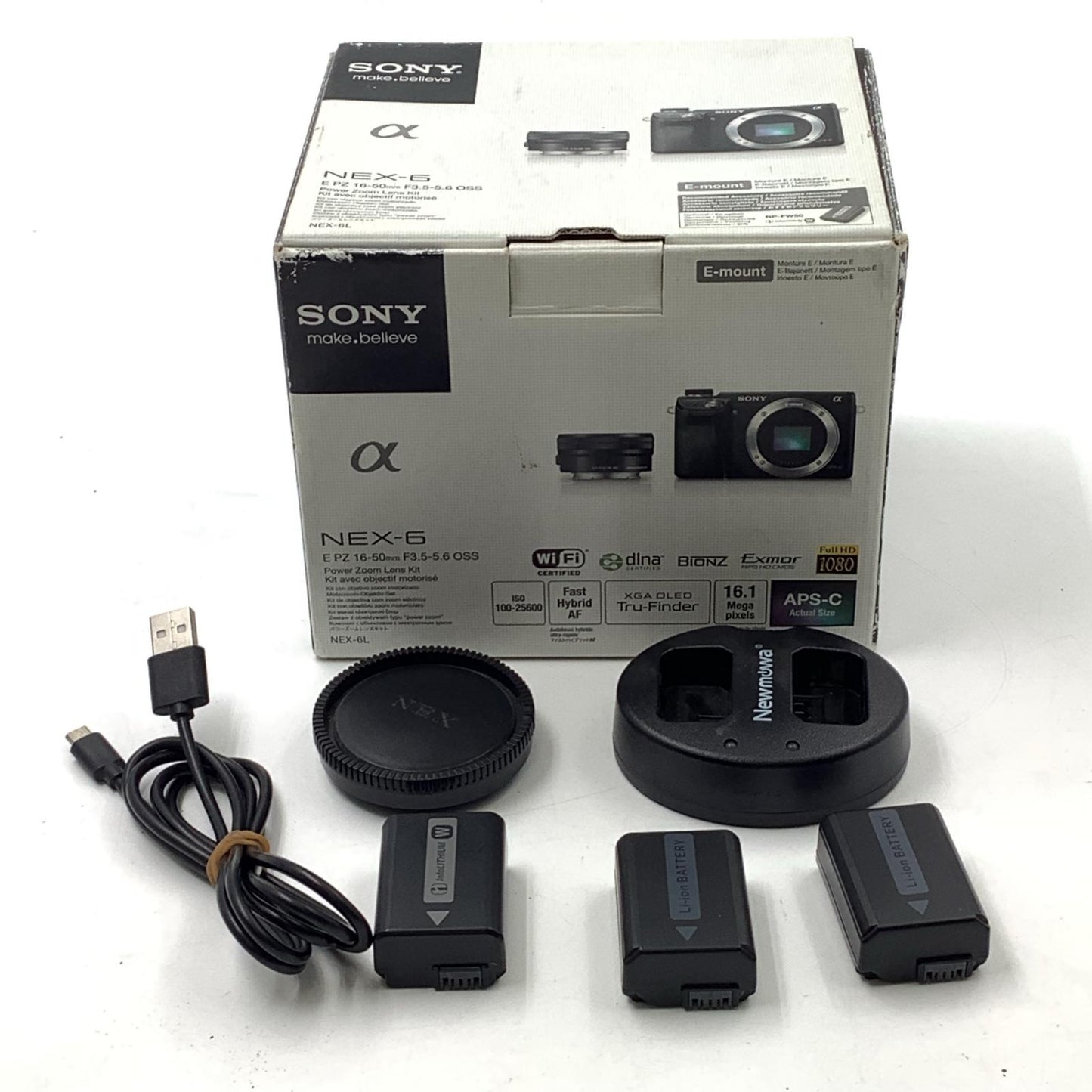 【全額返金保証】【最速発送】Sony デジタル一眼 α NEX-6 ボディ ブラック 美品 動作確認済