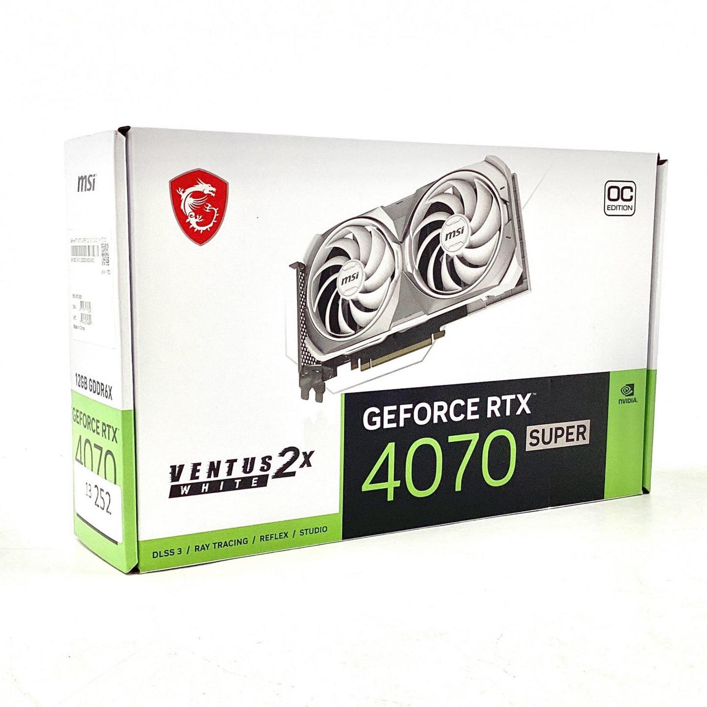 【全額返金保証】【最速発送】MSI グラフィックボード GeForce RTX 4070 SUPER 12GB VENTUS 2X WHITE OC 912-V513-831 新品未開封 即納OK