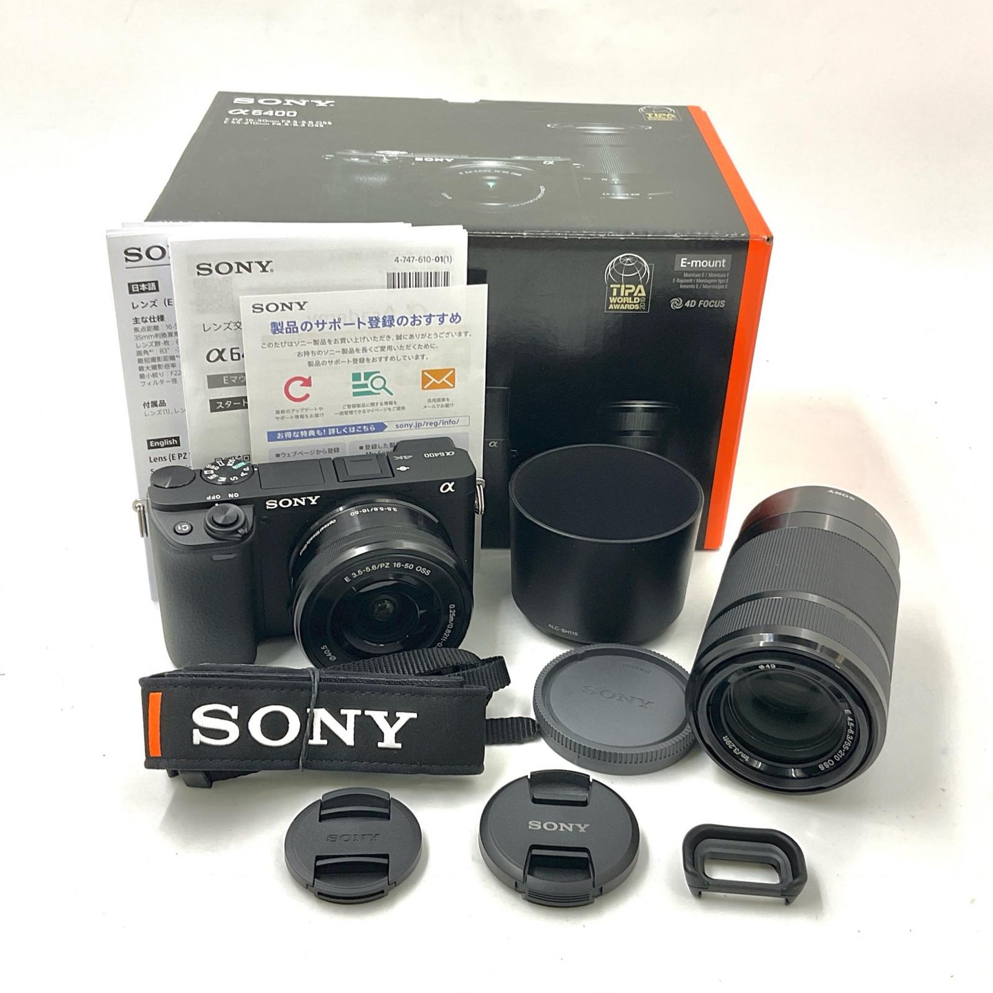 【全額返金保証】【最速発送】Sony デジタル一眼 α6400 ILCE-6400Y ダブルズームレンズキット ブラック 動作確認済