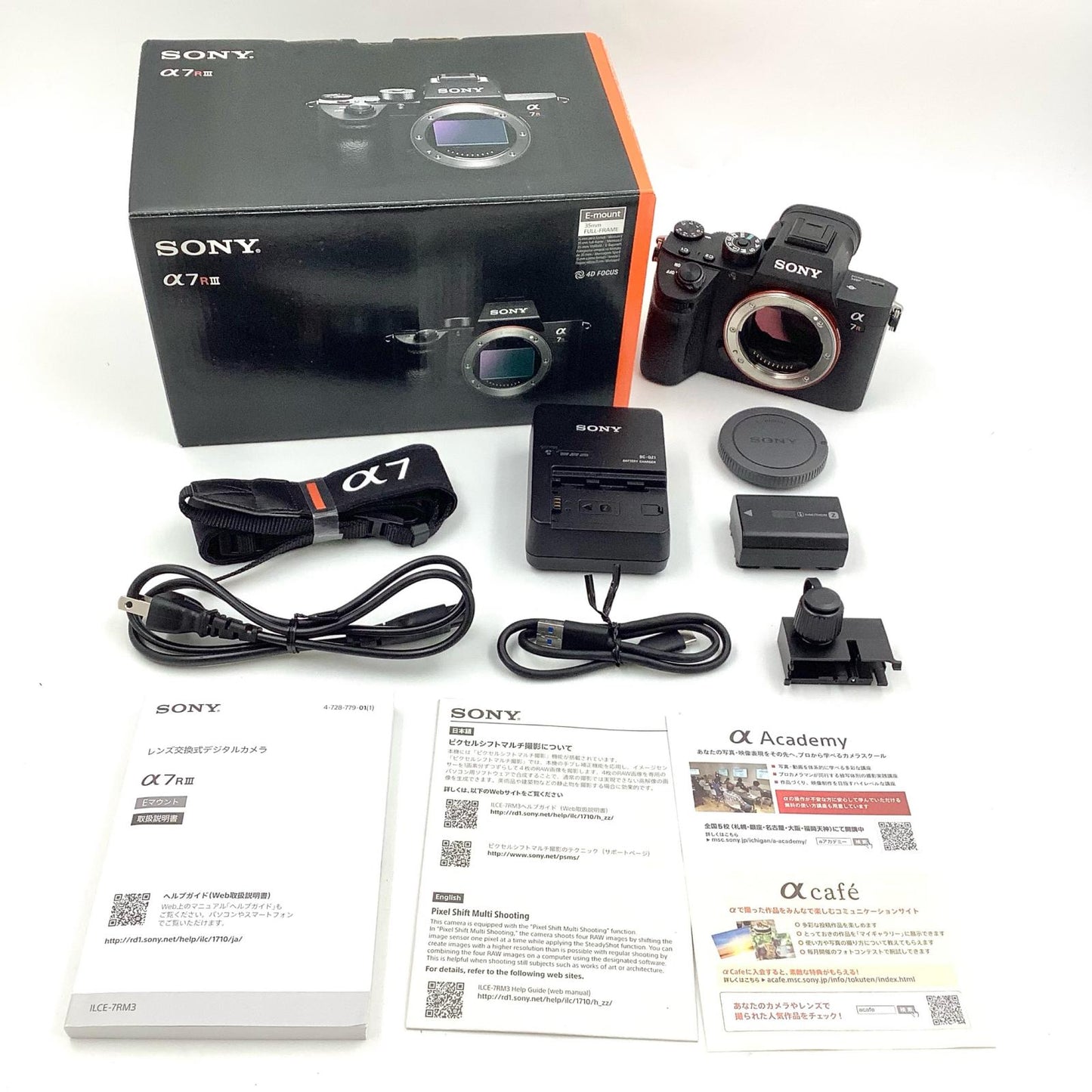 【全額返金保証】【最速発送】Sony デジタル一眼 α7R III ILCE-7RM3 ボディ ブラック 美品 動作確認済