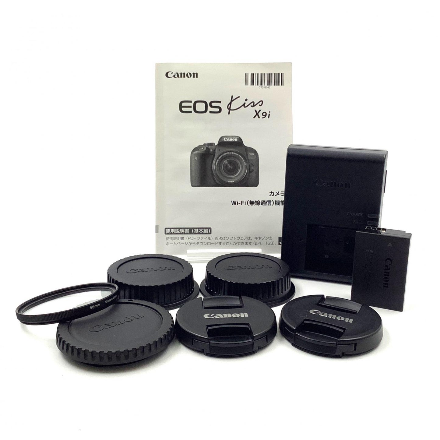 【全額返金保証】【最速発送】Canon デジタル一眼 EOS Kiss X9i ダブルズームキット ブラック 動作確認済