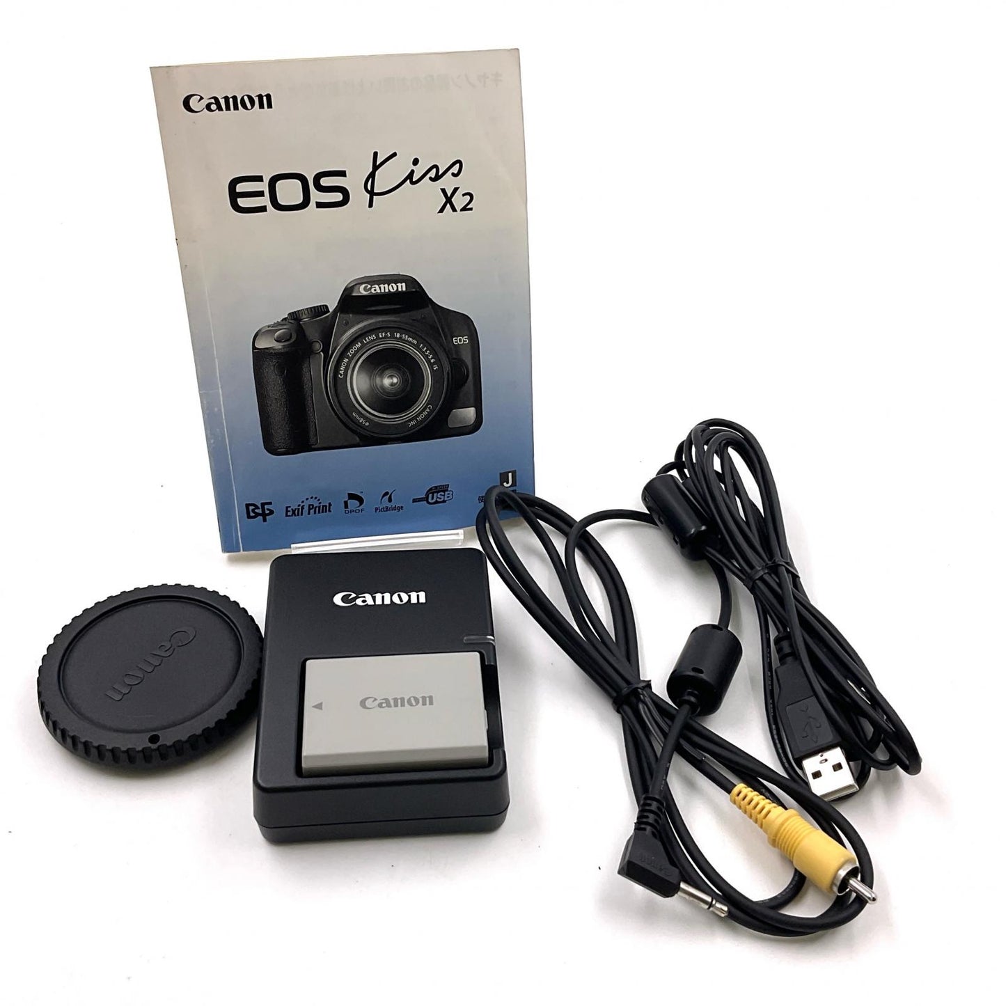 【全額返金保証】【最速発送】Canon デジタル一眼 EOS Kiss X2 ボディ ブラック 動作確認済
