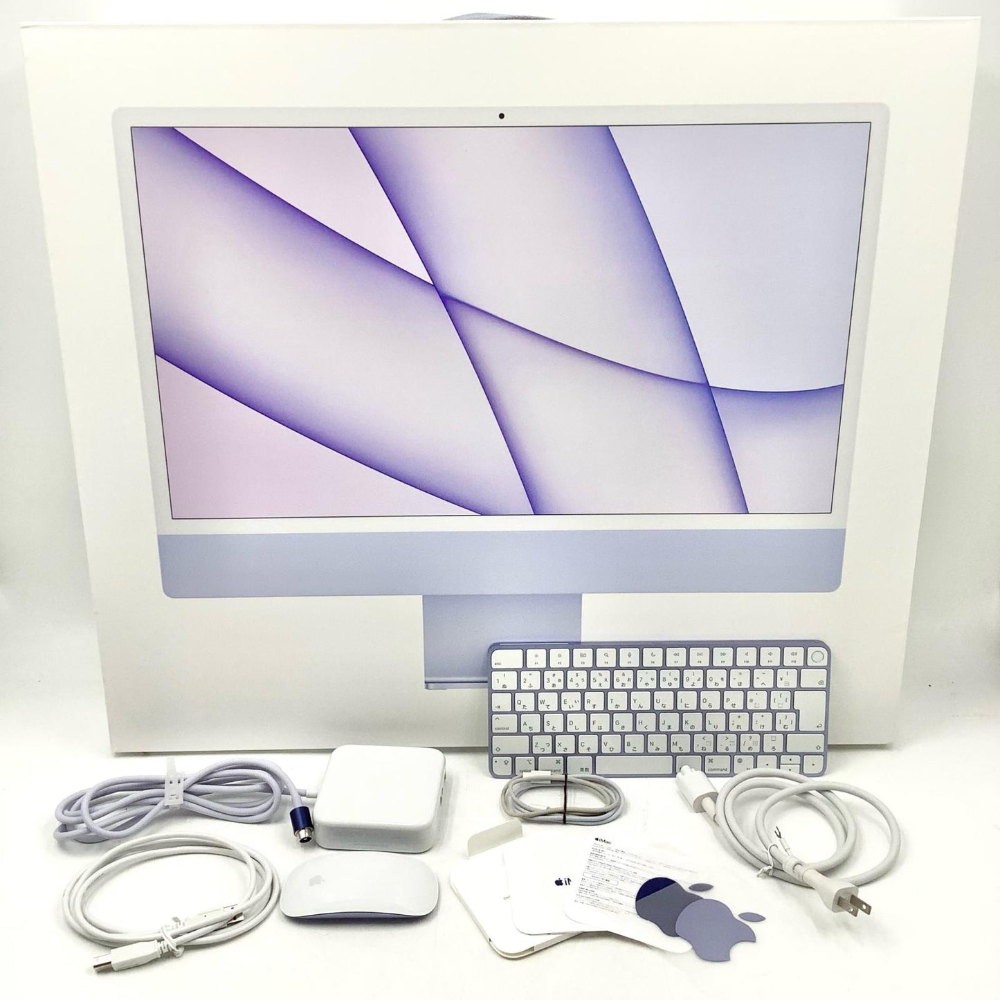 【全額返金保証】【最速発送】Apple iMac 24インチ Apple M1 8GB SSD 256GB パープル 美品 動作確認済