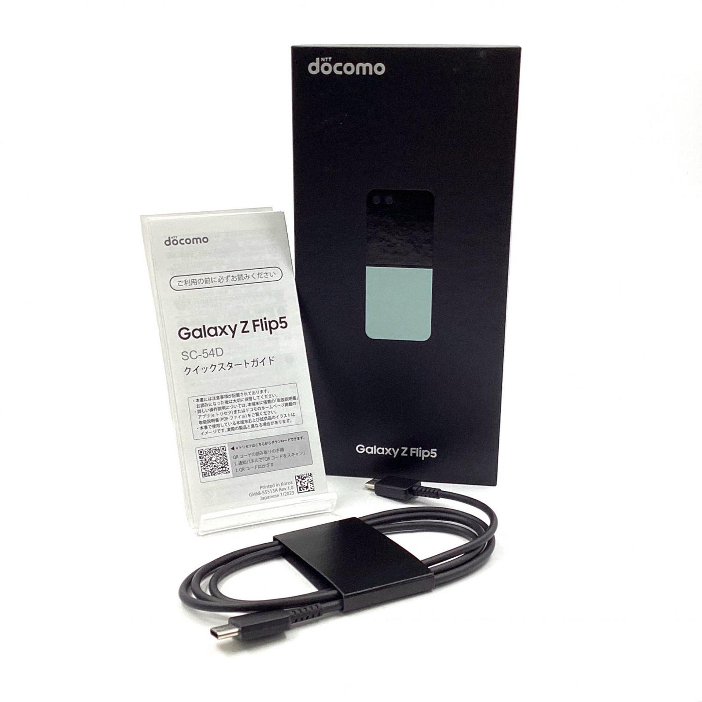【全額返金保証】【最速発送】SAMSUNG Galaxy Z Flip5 256GB ミント docomo SC-54D 動作確認済