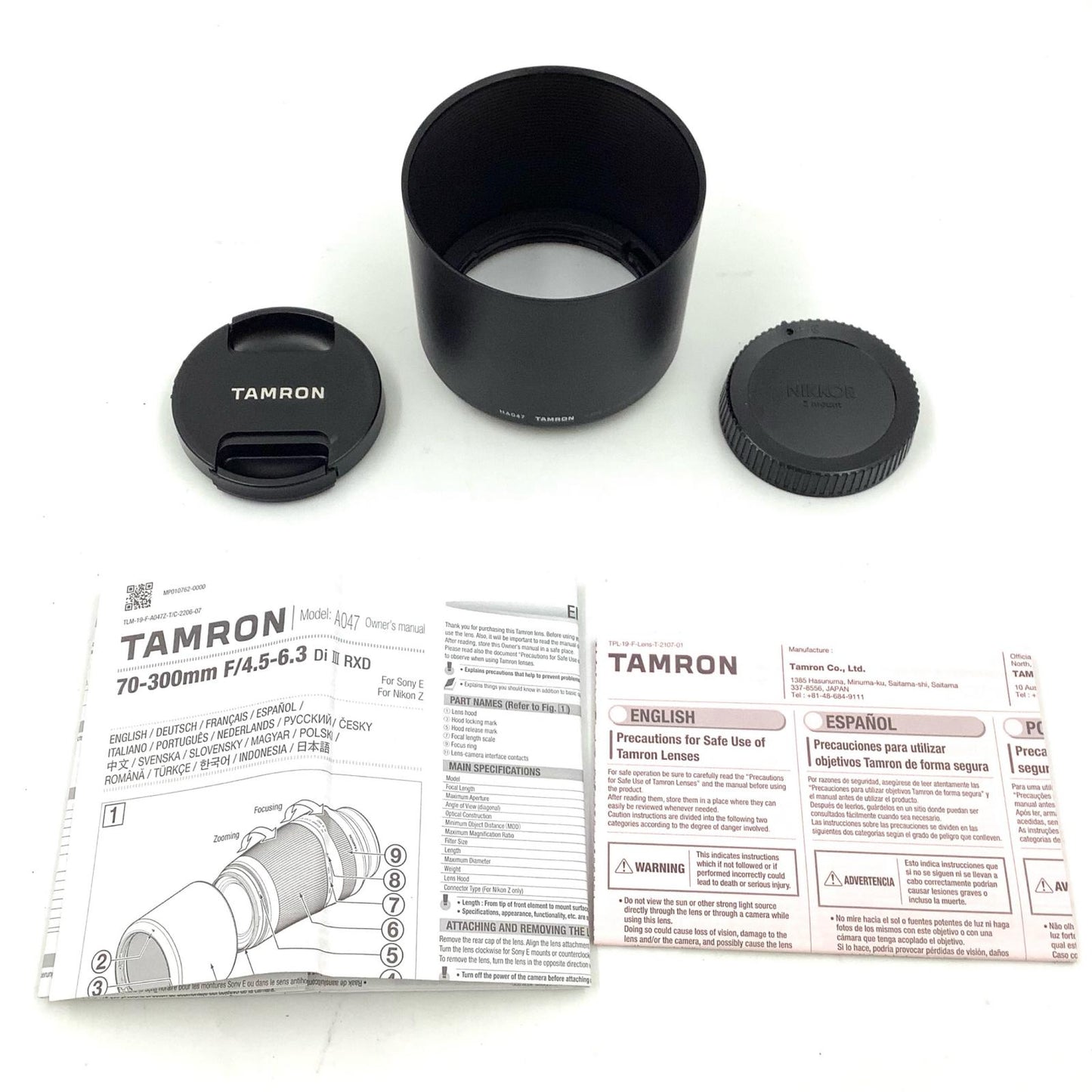 【全額返金保証】【最速発送】TAMRON 70-300mm F/4.5-6.3 Di III RXD (Model A047) 美品 動作確認済