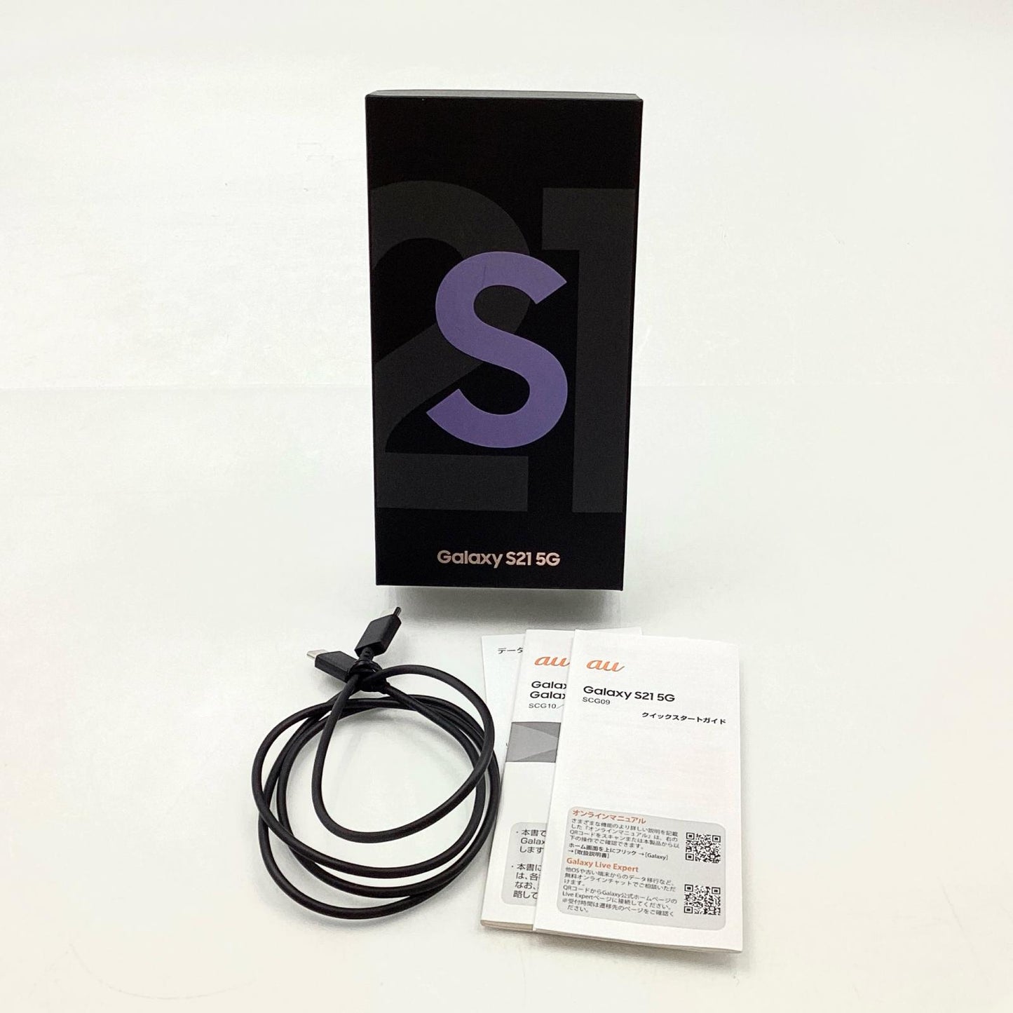 【全額返金保証】【最速発送】SAMSUNG Galaxy S21 5G 256GB Phantom Violet au SCG09 白ロム 動作確認済