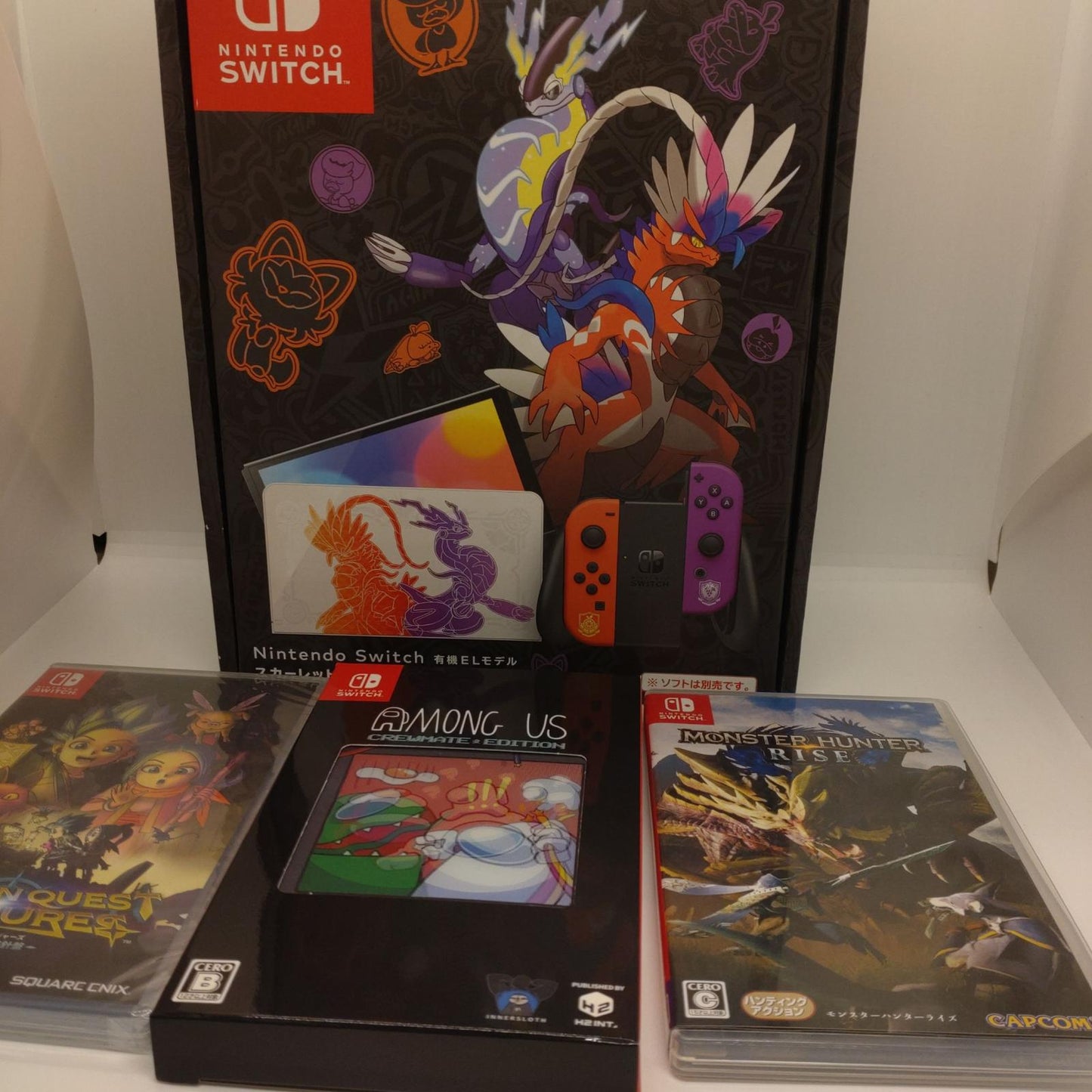 【全額返金保証】【最速発送】Nintendo Nintendo Switch 有機EL モデル スカーレット・バイオレットエディション HEG-S-KEAAA 美品 動作確認済