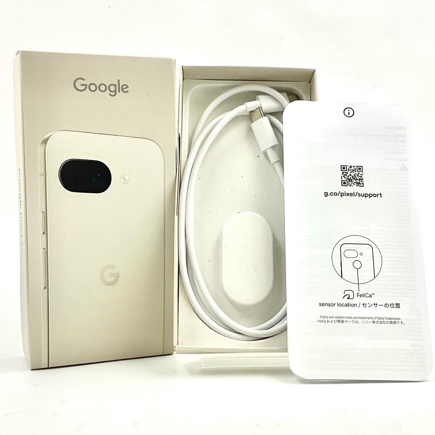 【全額返金保証】【最速発送】Google Pixel 9a 128GB Porcelain SIMフリー G3Y12 白ロム 超美品 動作確認済