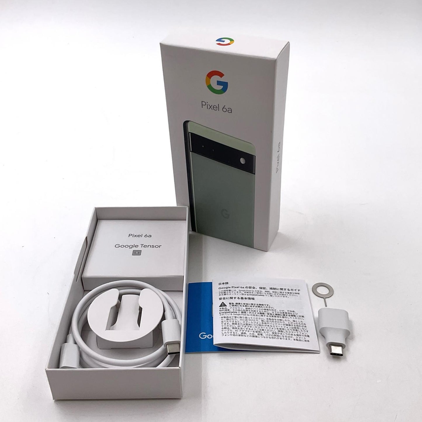 【全額返金保証】【最速発送】Google Pixel 6a 128GB Sage au GB17L 白ロム 動作確認済