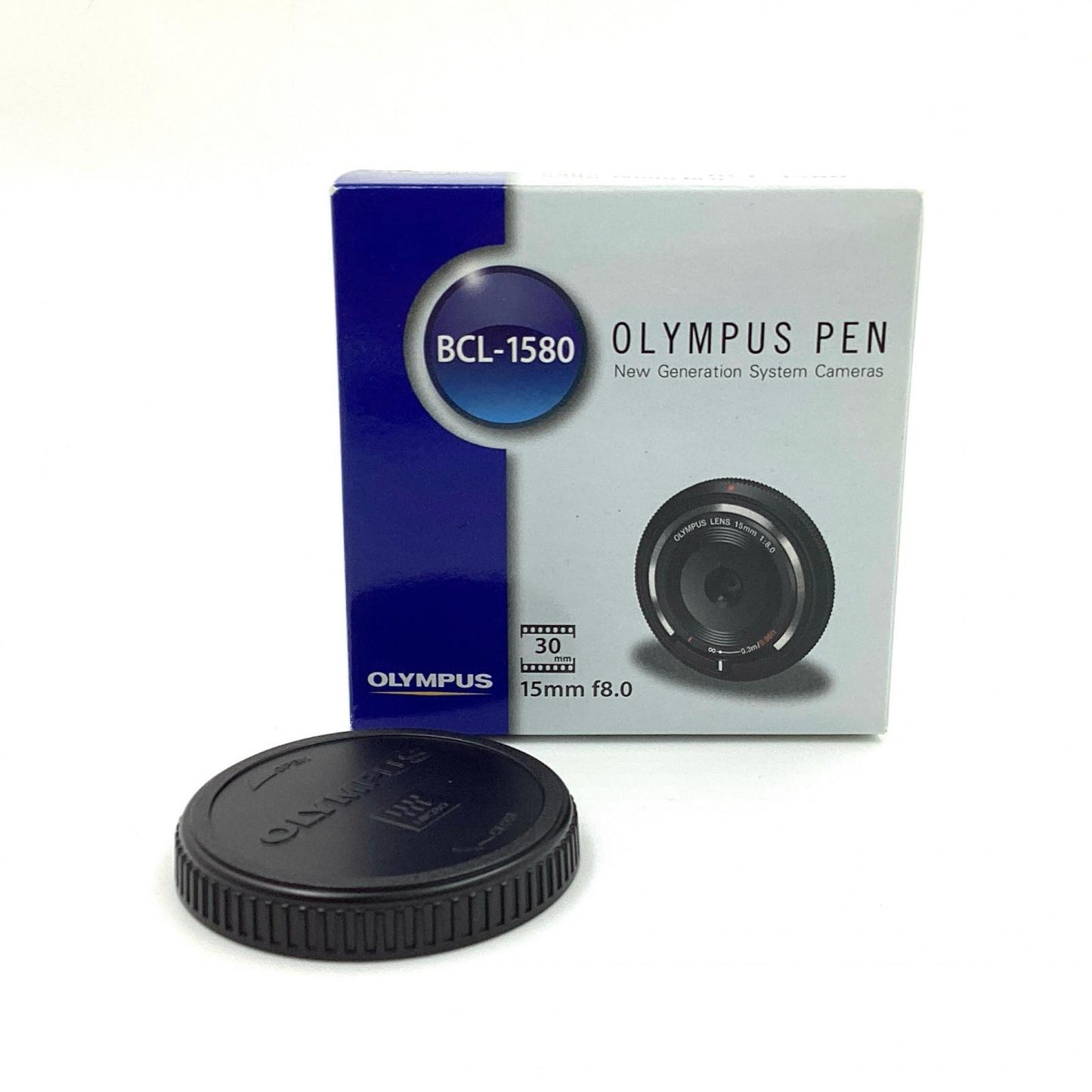 【全額返金保証】【最速発送】OLYMPUS ボディーキャップレンズ BCL-1580 ホワイト 動作確認済