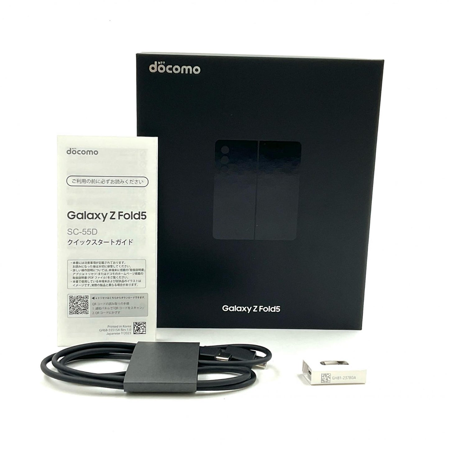 【全額返金保証】【最速発送】SAMSUNG Galaxy Z Fold5 256GB ファントムブラック docomo SC-55D 白ロム 動作確認済