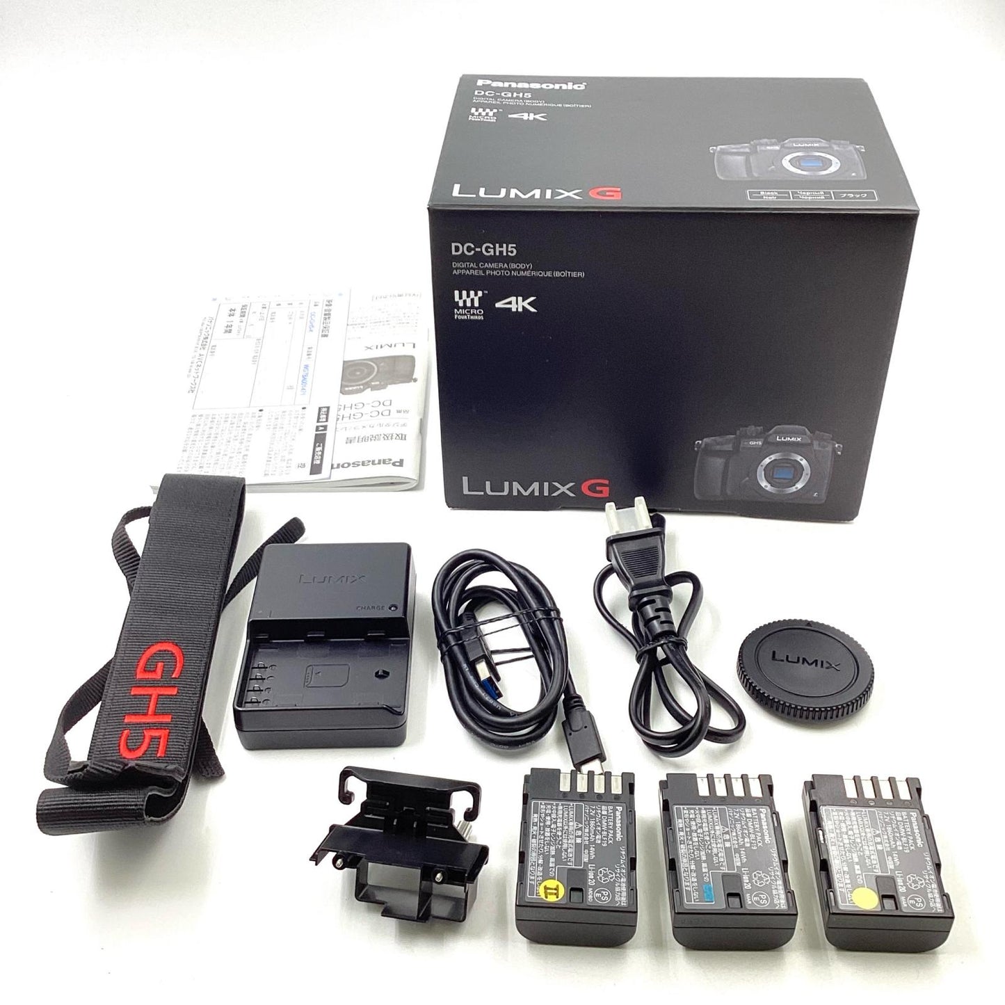 【全額返金保証】【最速発送】Panasonic デジタル一眼 LUMIX DC-GH5 ボディ ブラック 美品 動作確認済