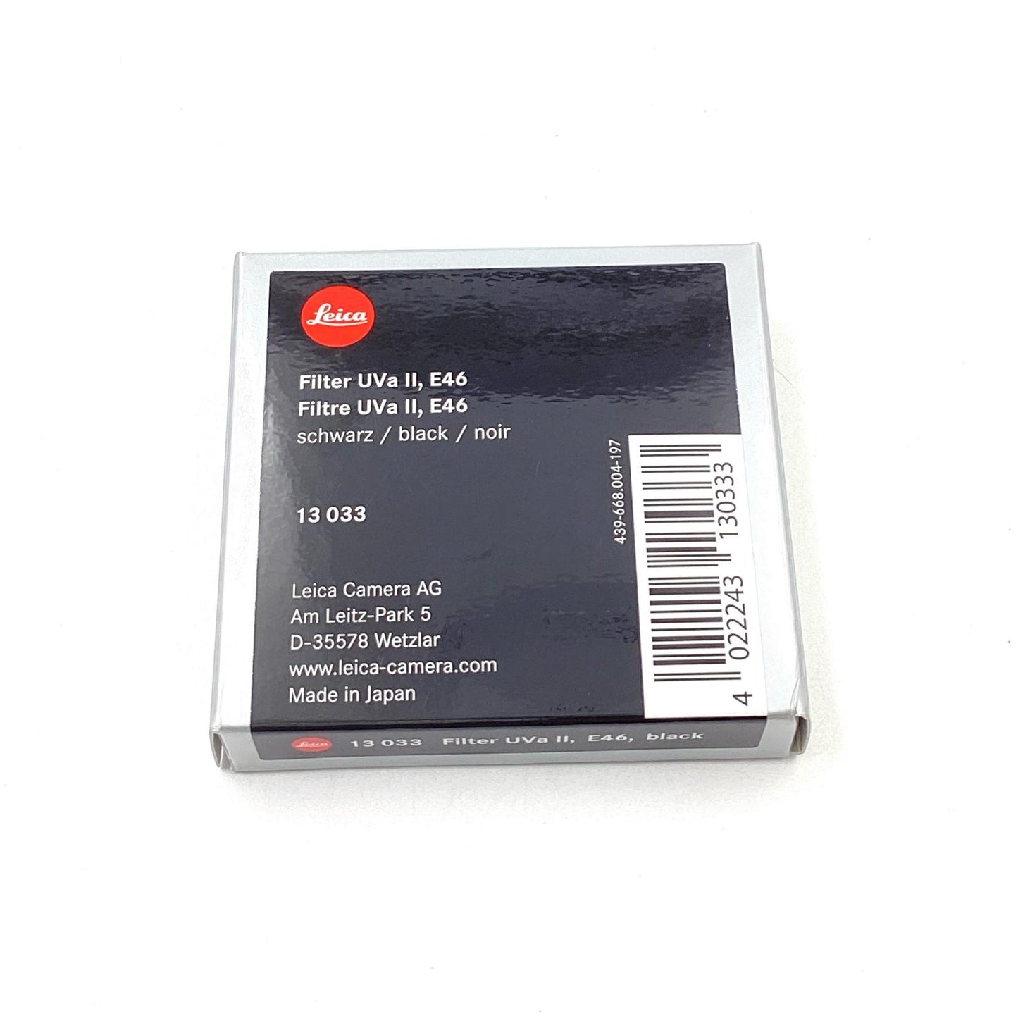 【全額返金保証】【最速発送】Leica Filter UVa II E46 13033 超美品 動作確認済