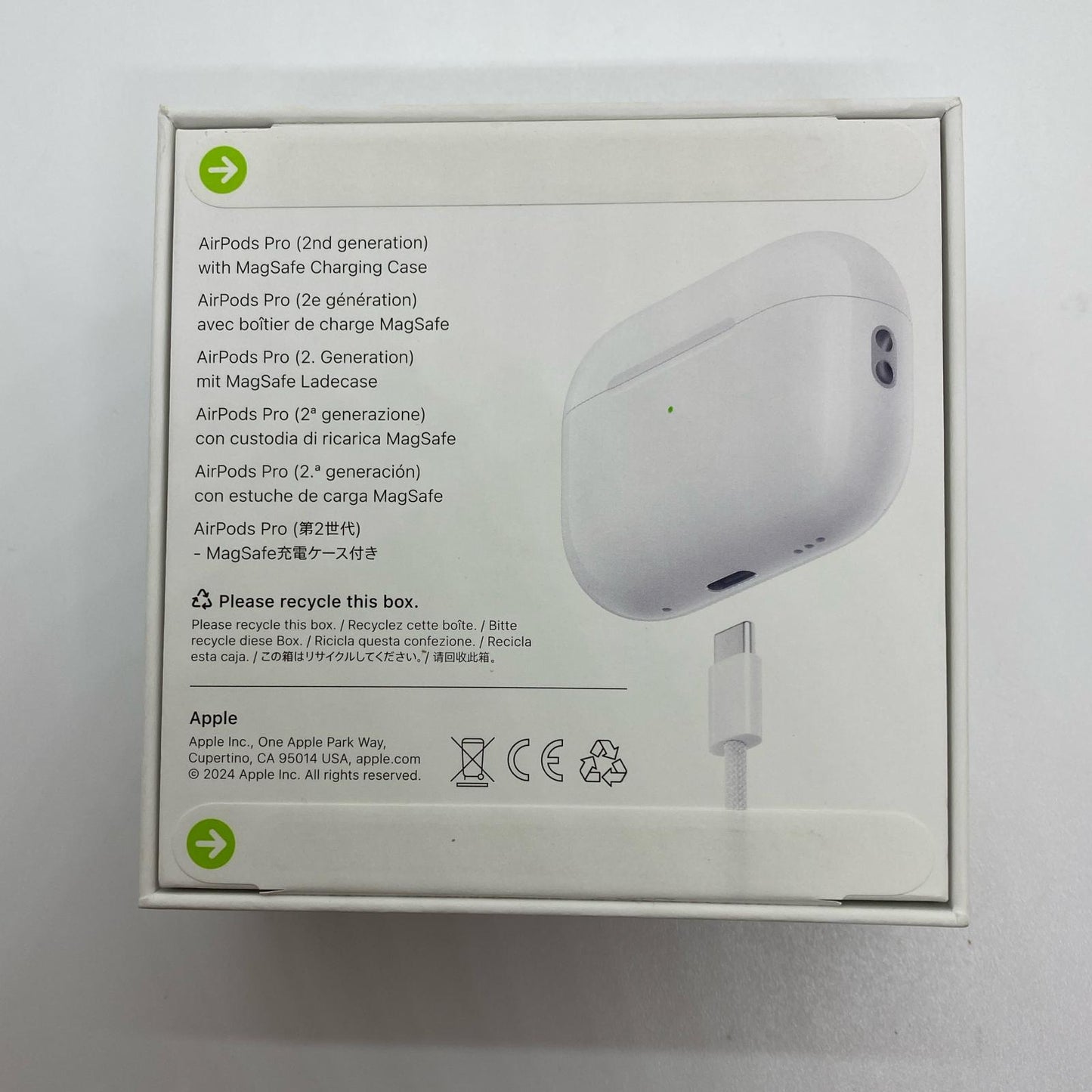 【全額返金保証】【最速発送】Apple Airpods Pro (Gen2) USB-C 新品未開封 即納OK