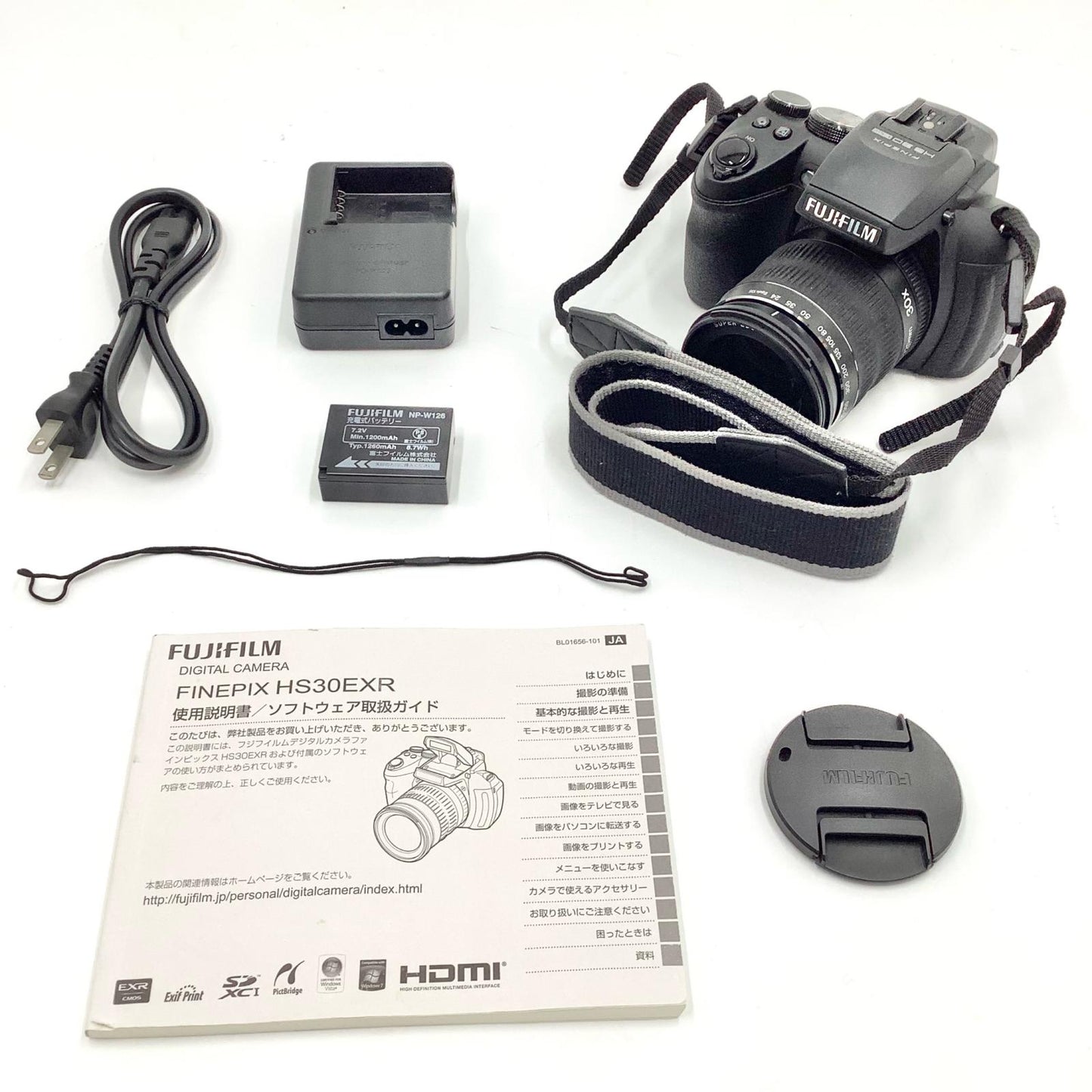 【全額返金保証】【最速発送】FUJIFILM コンパクトデジタルカメラ FinePix HS30EXR 動作確認済