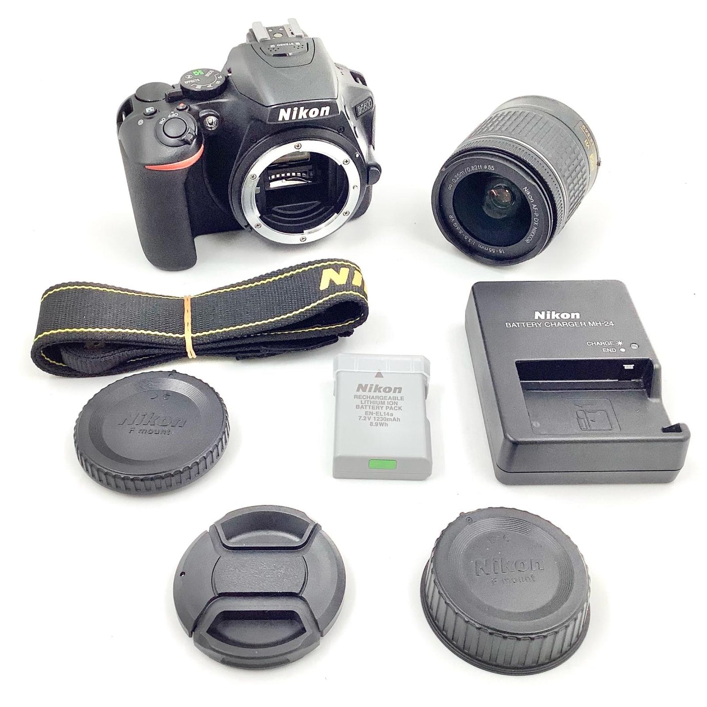 【全額返金保証】【最速発送】Nikon デジタル一眼 D5600 18-55 VR レンズキット ブラック 動作確認済