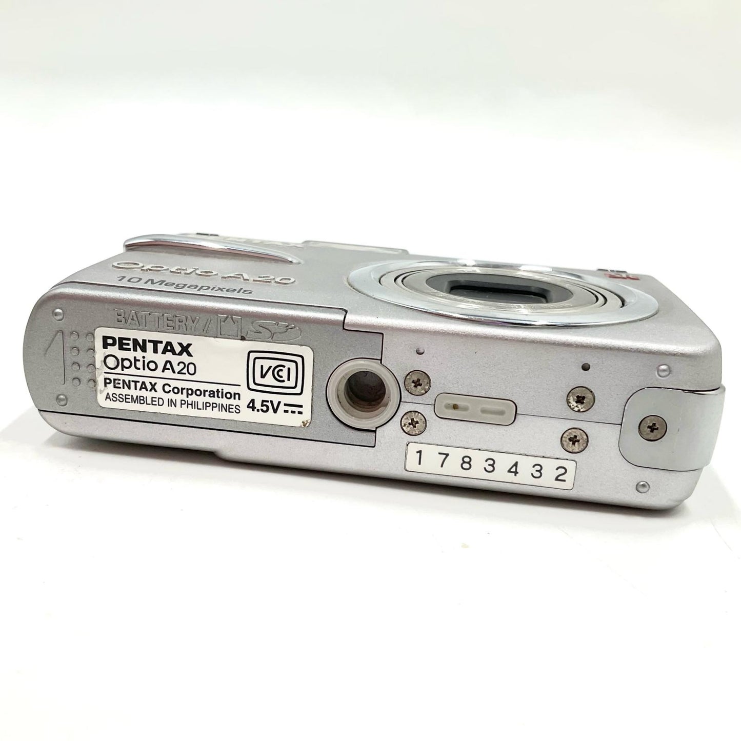 【全額返金保証】【最速発送】PENTAX コンパクトデジタルカメラ Optio A20 美品 動作確認済