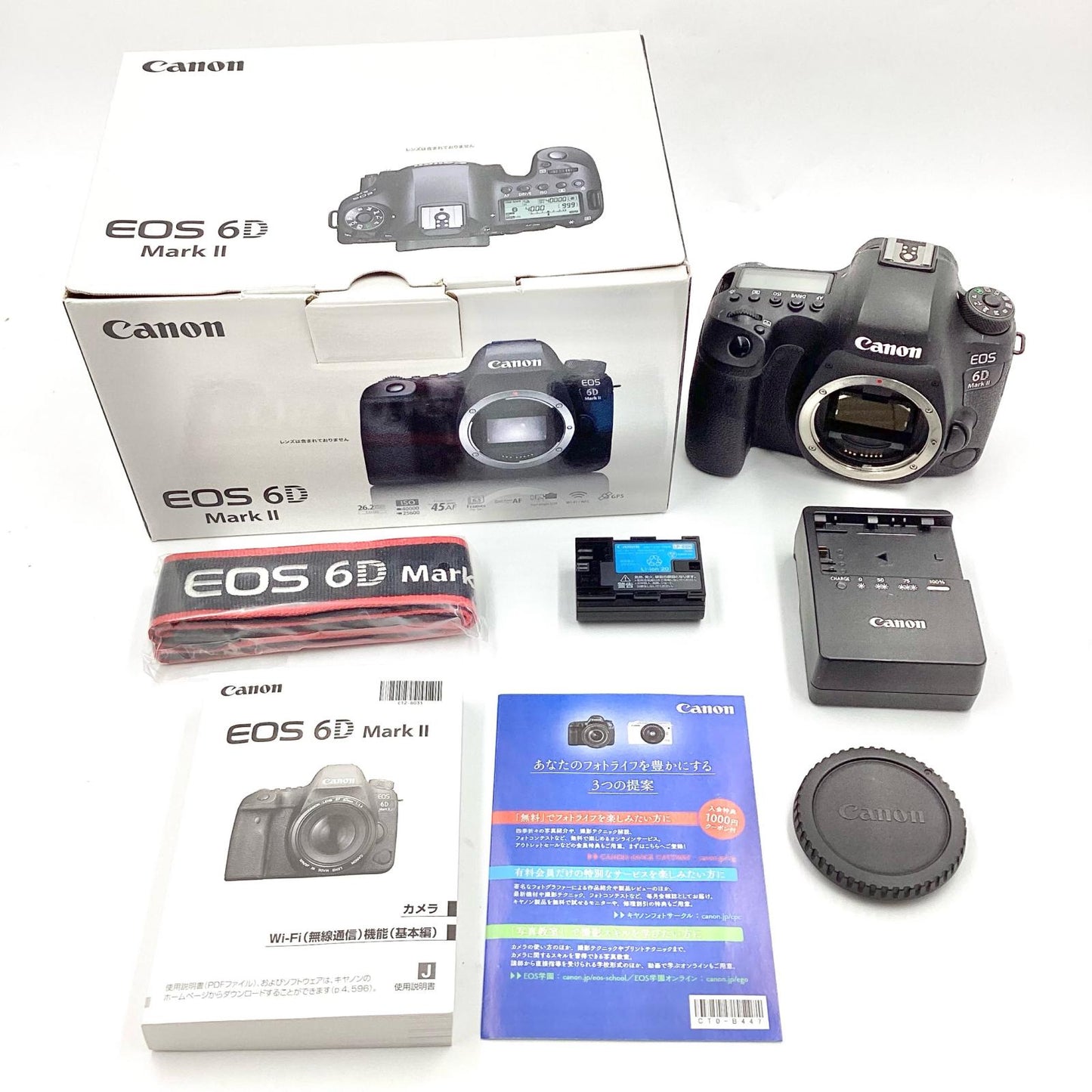 【全額返金保証】【最速発送】Canon デジタル一眼 EOS 6D Mark II ボディ ブラック 動作確認済