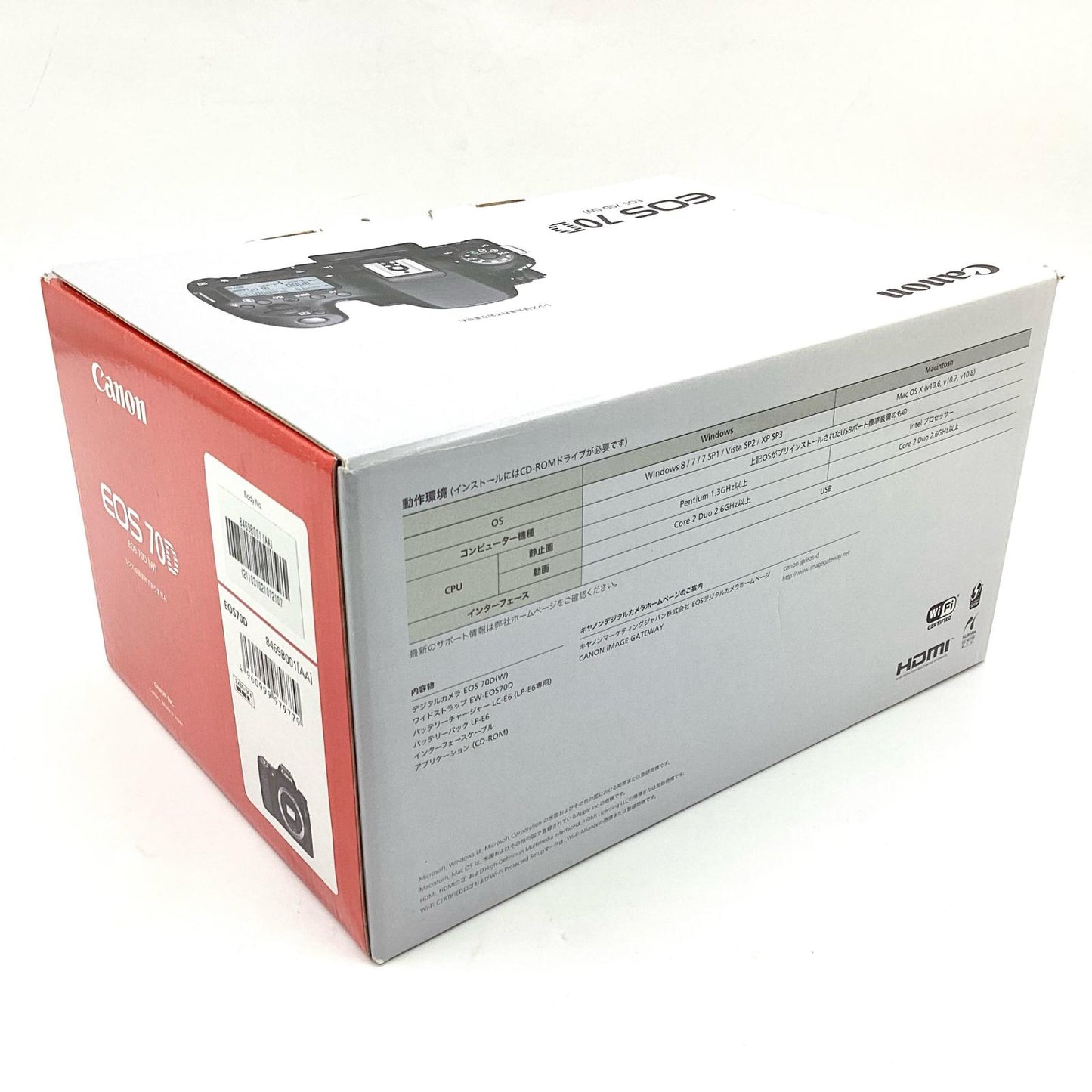 【全額返金保証】【最速発送】Canon デジタル一眼 EOS 70D ボディ ブラック 新品未開封 即納OK
