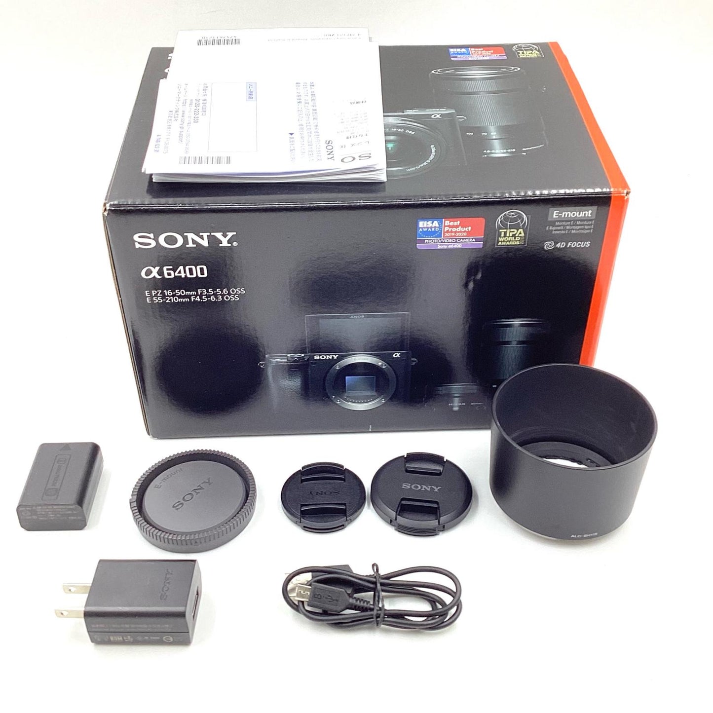 【全額返金保証】【最速発送】Sony デジタル一眼 α6400 ILCE-6400Y ダブルズームキット ブラック 超美品 動作確認済