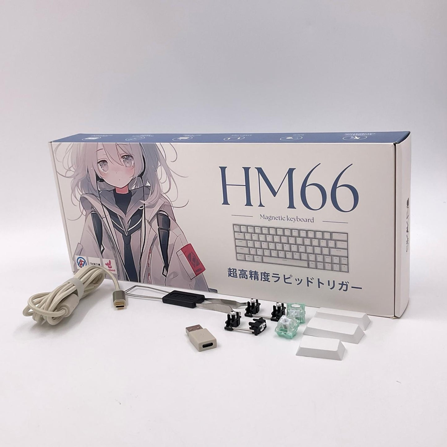 【全額返金保証】【最速発送】Rabbit0 HM66 Magnetic Keyboard 動作確認済