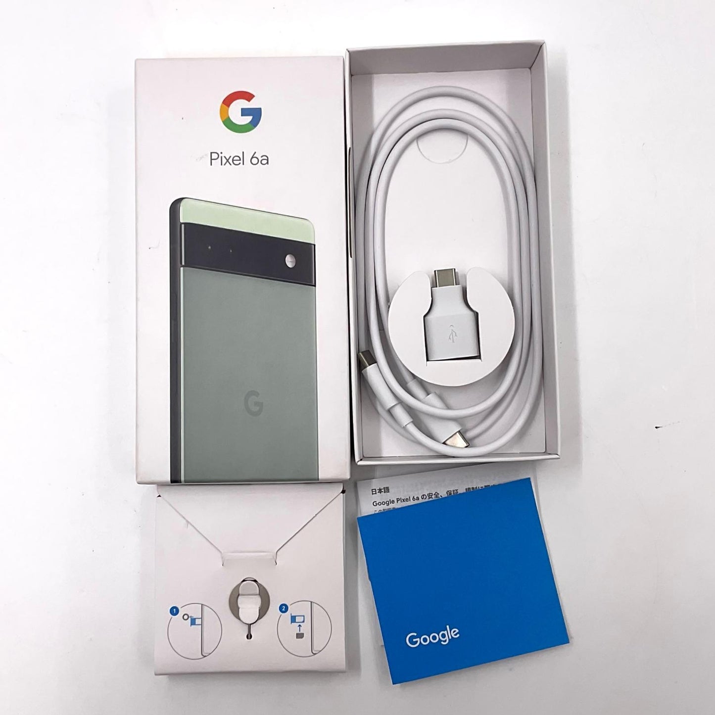 【全額返金保証】【最速発送】Google Pixel 6a 128GB Sage au GB17L 白ロム 動作確認済