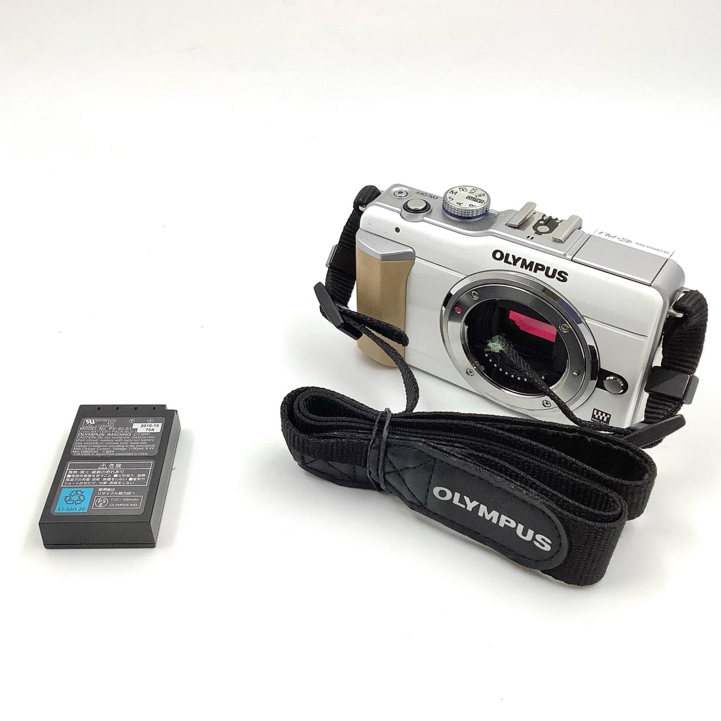【全額返金保証】【最速発送】OLYMPUS デジタル一眼 オリンパス・ペン Lite E-PL1 ボディ ホワイト 動作確認済