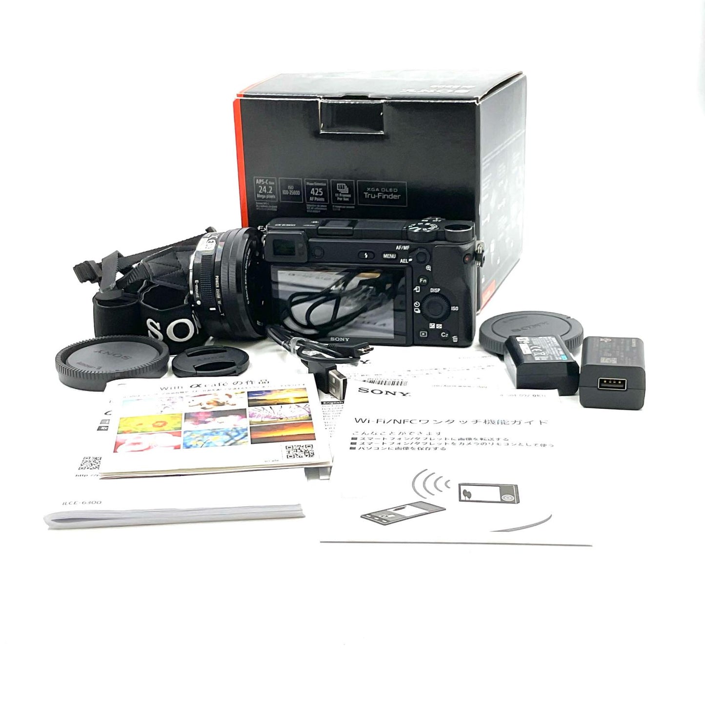 【全額返金保証】【最速発送】Sony デジタル一眼 α6300 ILCE-6300L パワーズームレンズキット ブラック 動作確認済