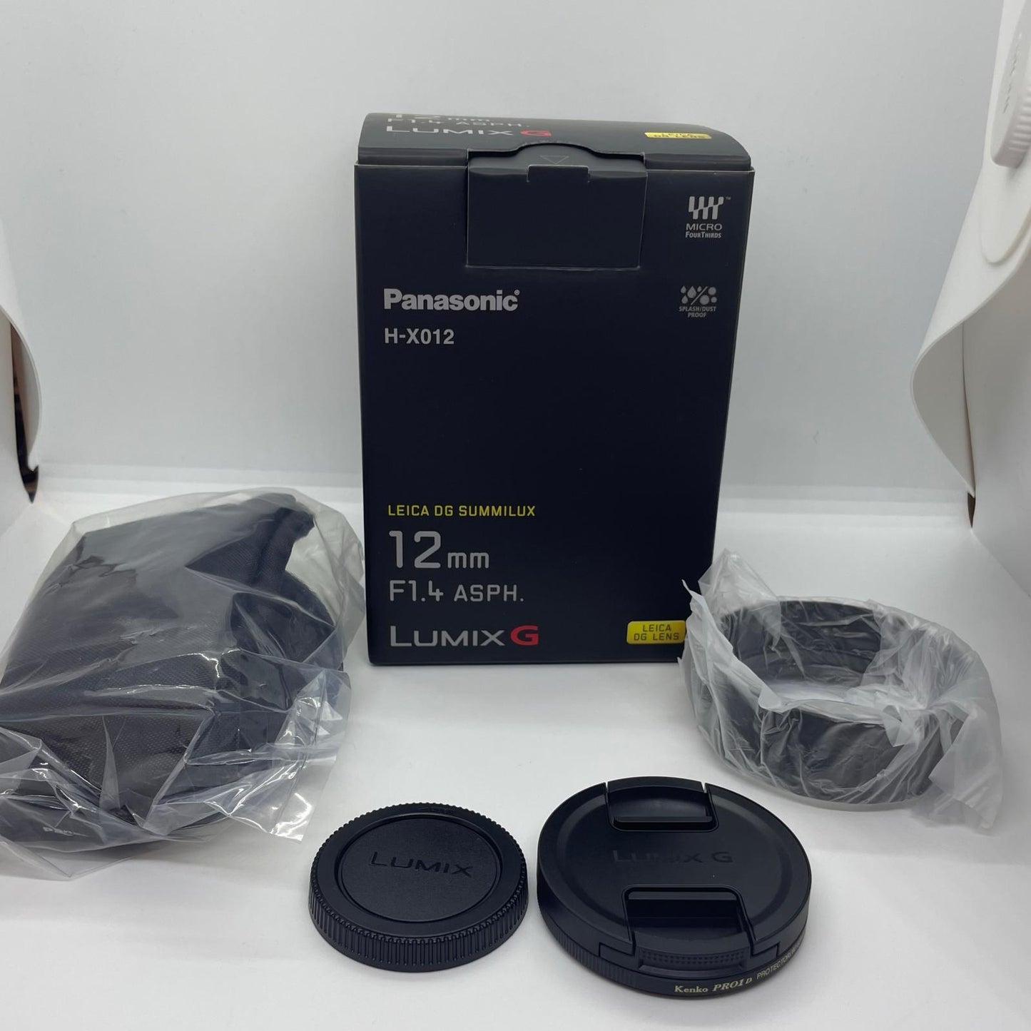 【全額返金保証】【最速発送】Panasonic LEICA DG SUMMILUX 12mm/F1.4 ASPH. H-X012 超美品 動作確認済