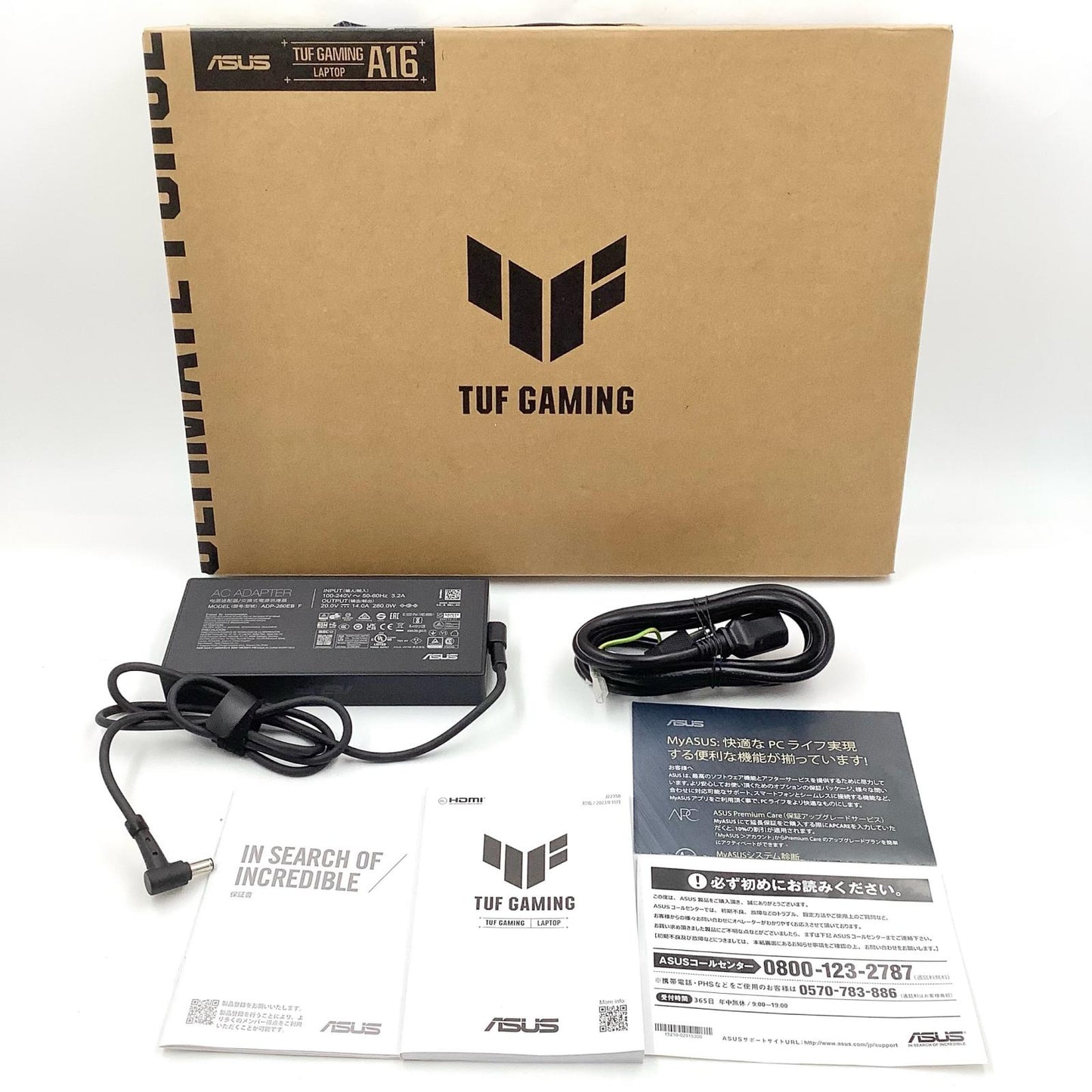 【全額返金保証】【最速発送】ASUS TUF GAMING LAPTOP A16 FA607PV AMD Ryzen 9 7845HX with Radeon Graphics 3.00GHz 32GB M.2 SSD 1TB NVIDIA GeForce RTX 4060 Laptop GPU 92% 動作確認済