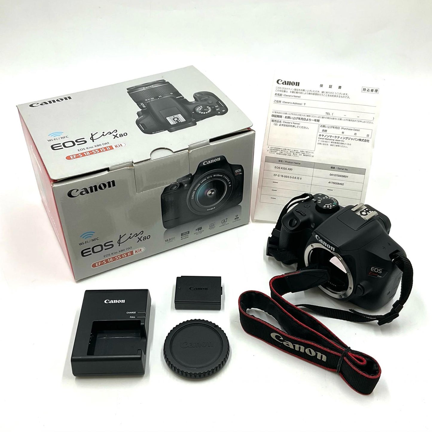 【全額返金保証】【最速発送】Canon デジタル一眼 EOS Kiss X80 ボディ ブラック 動作確認済
