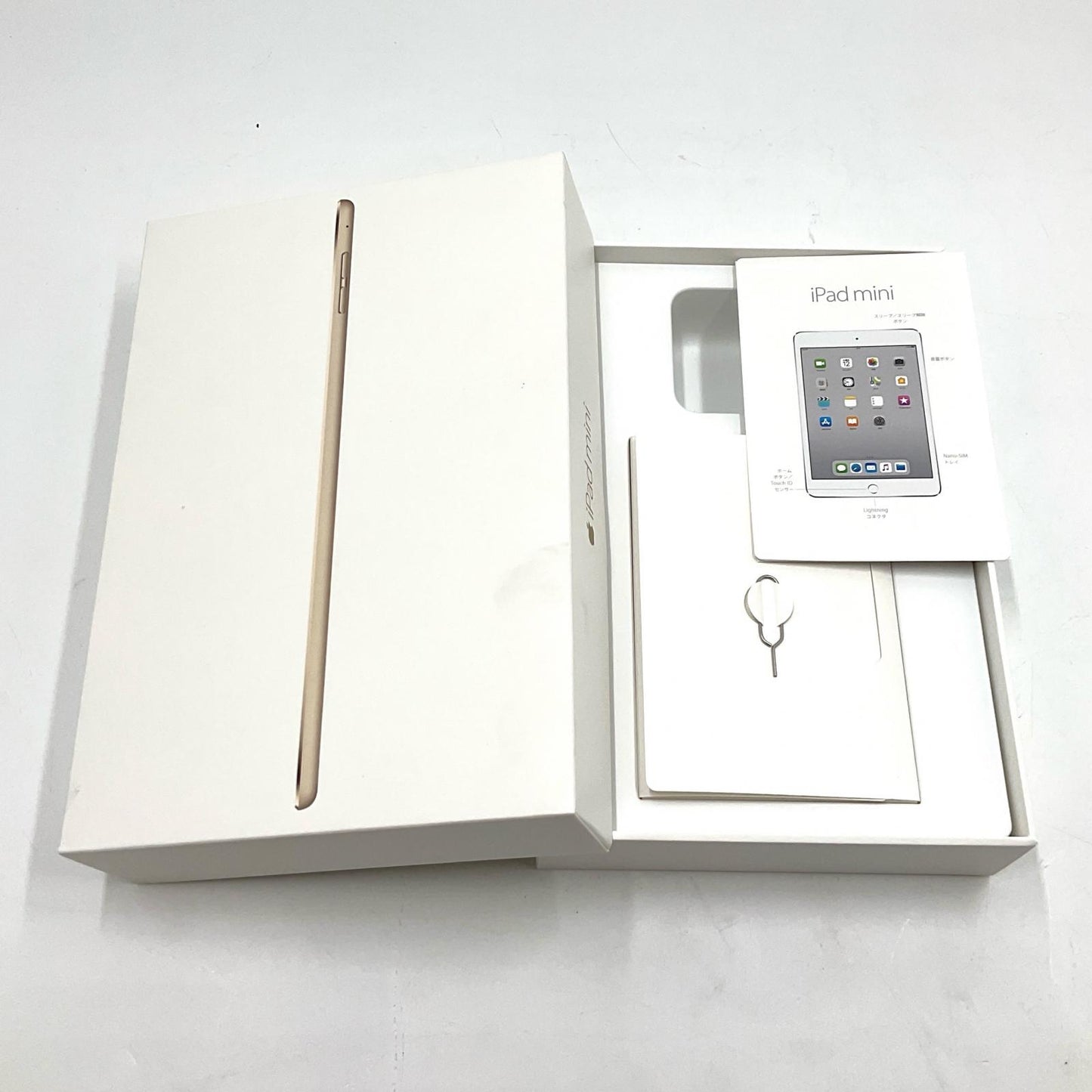 【全額返金保証】【最速発送】Apple iPad mini 7.9インチ 第4世代 128GB ゴールド WiFi+Cellular docomo 白ロム 動作確認済