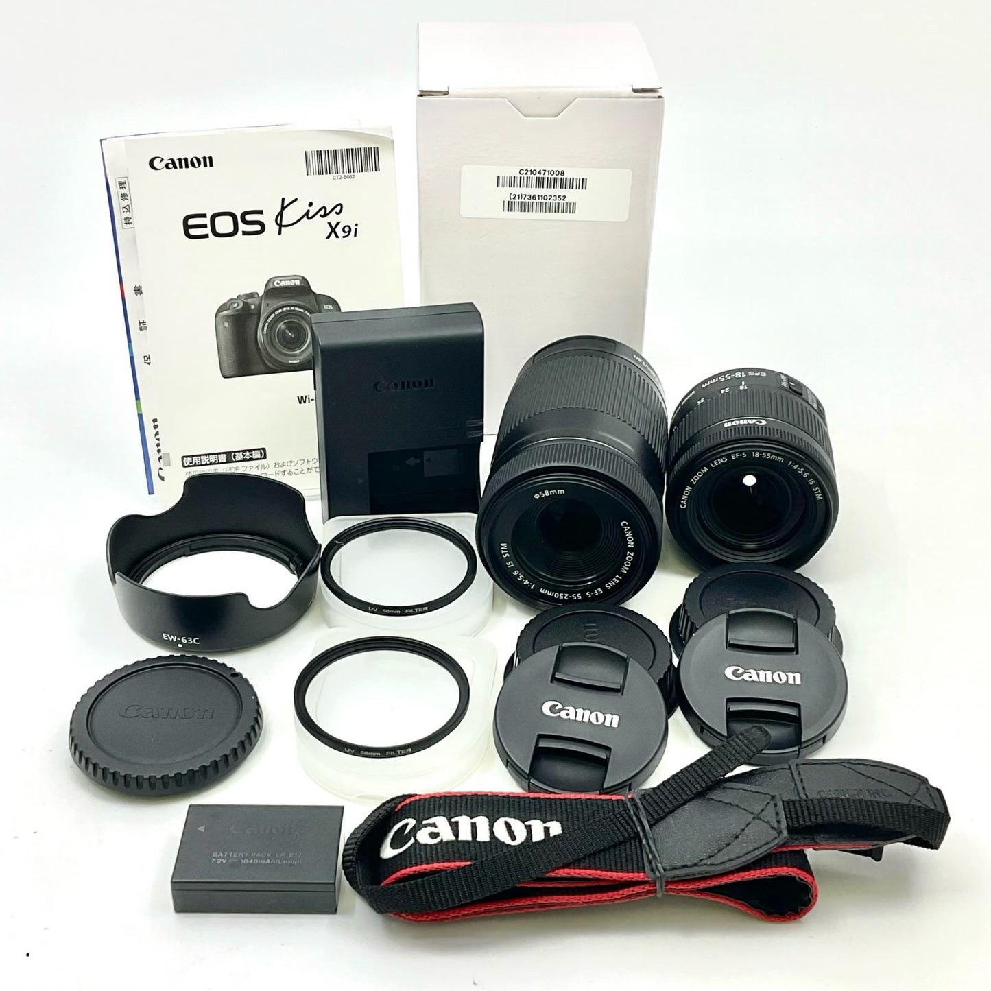 【全額返金保証】【最速発送】Canon デジタル一眼 EOS Kiss X9i ダブルズームキット ブラック 美品 動作確認済