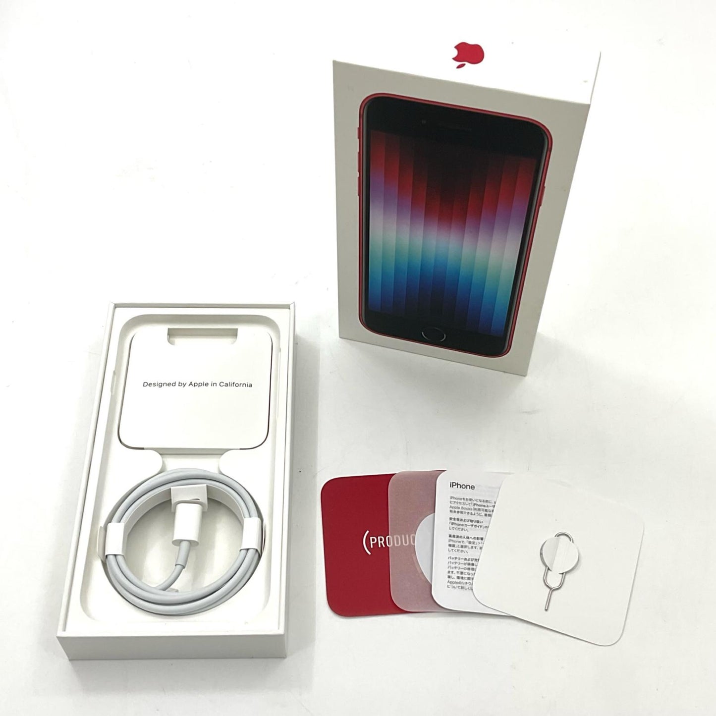 【全額返金保証】【最速発送】Apple iPhone iPhone SE(第3世代) 64GB レッド Softbank SIMフリー 動作確認済 82%