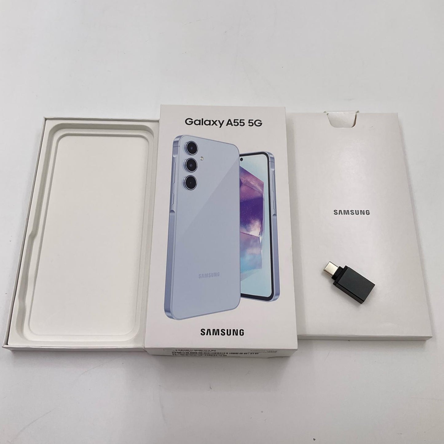 【全額返金保証】【最速発送】SAMSUNG Galaxy A55 5G 128GB Awesome Iceblue au SCG27 動作確認済