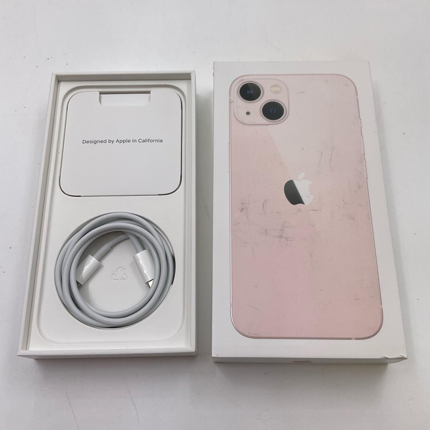【全額返金保証】【最速発送】Apple iPhone iPhone 13 128GB ピンク SIMフリー 白ロム 動作確認済 80%