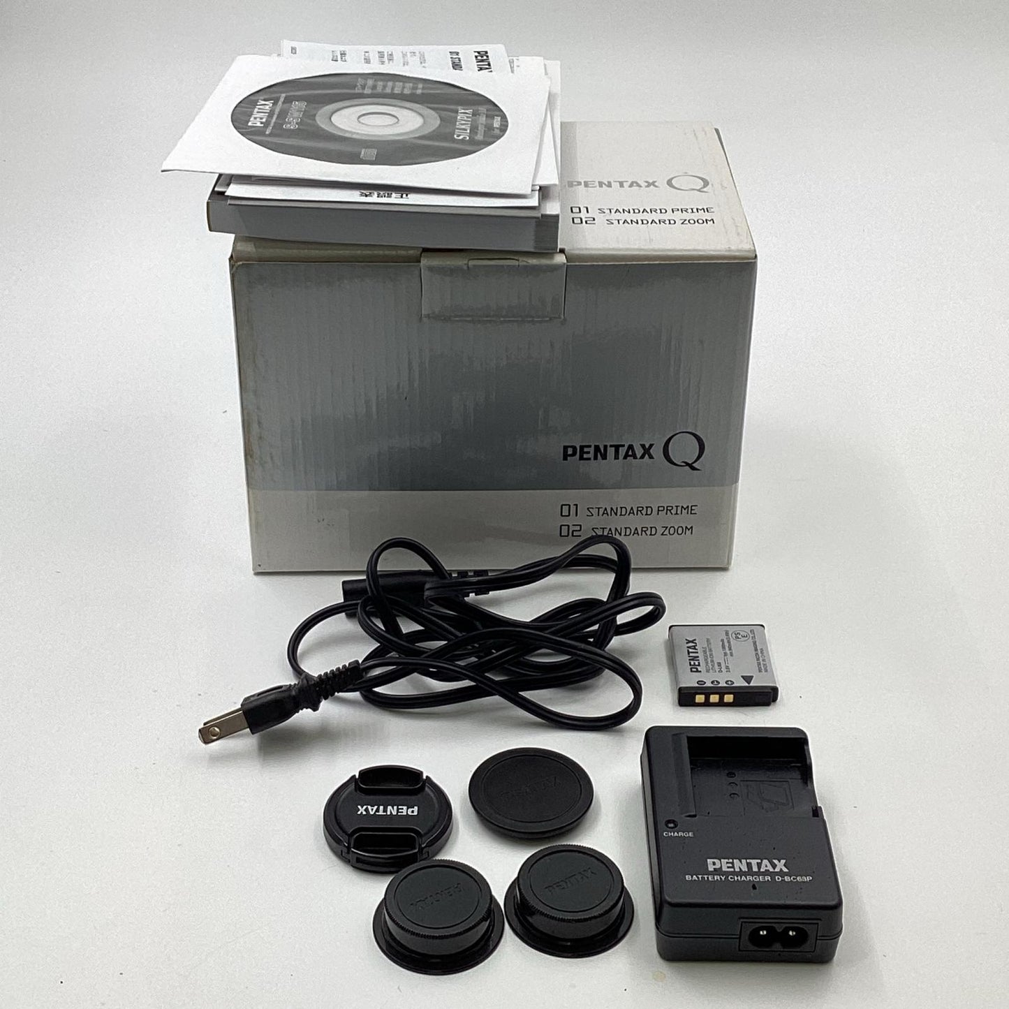 【全額返金保証】【最速発送】PENTAX デジタル一眼 PENTAX Q ダブルレンズキット ホワイト 動作確認済