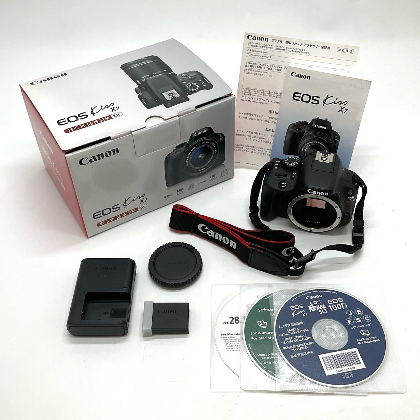 【全額返金保証】【最速発送】Canon デジタル一眼 EOS Kiss X7 ボディ ブラック 動作確認済