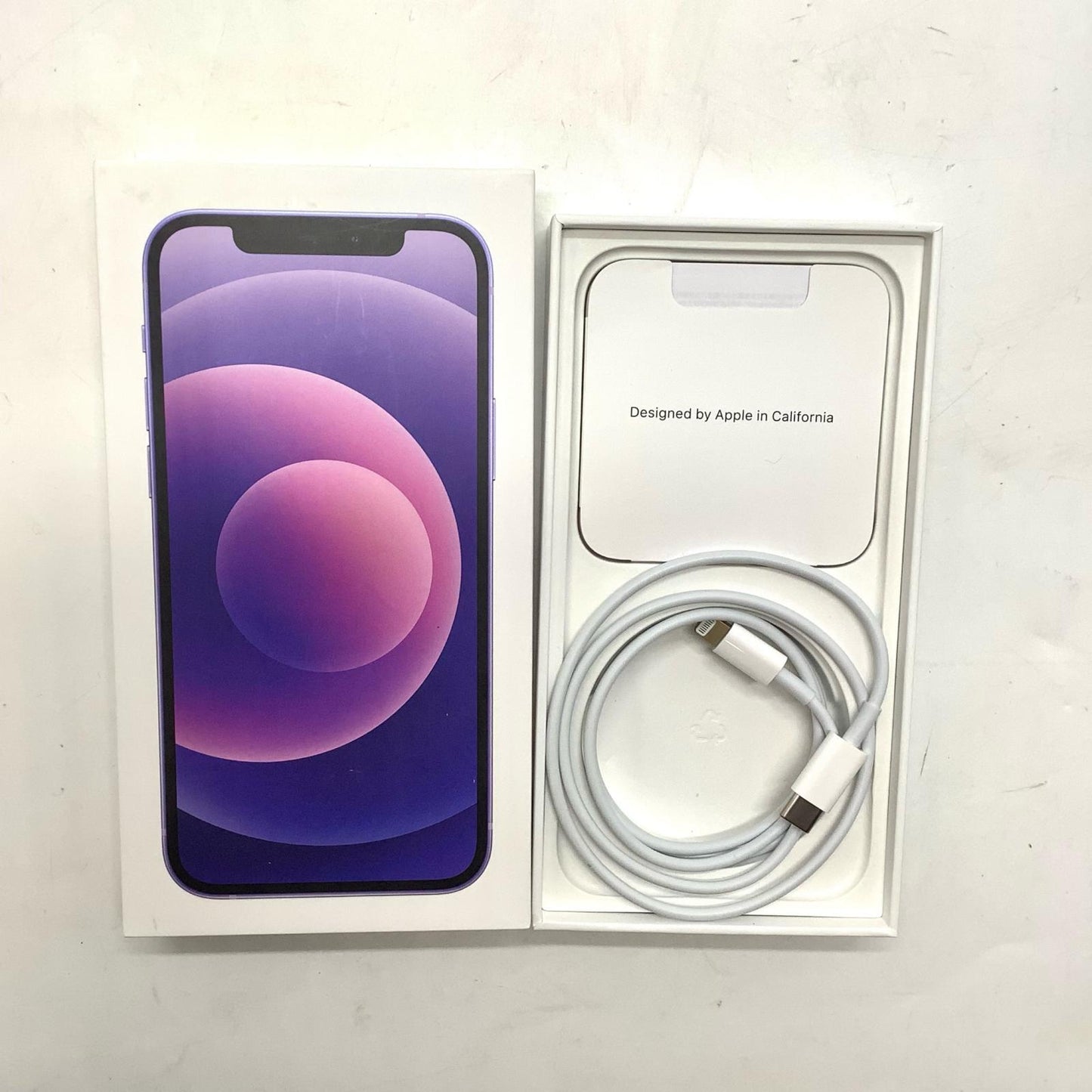【全額返金保証】【最速発送】Apple iPhone iPhone 12 256GB パープル Softbank SIMフリー 白ロム 動作確認済 84%