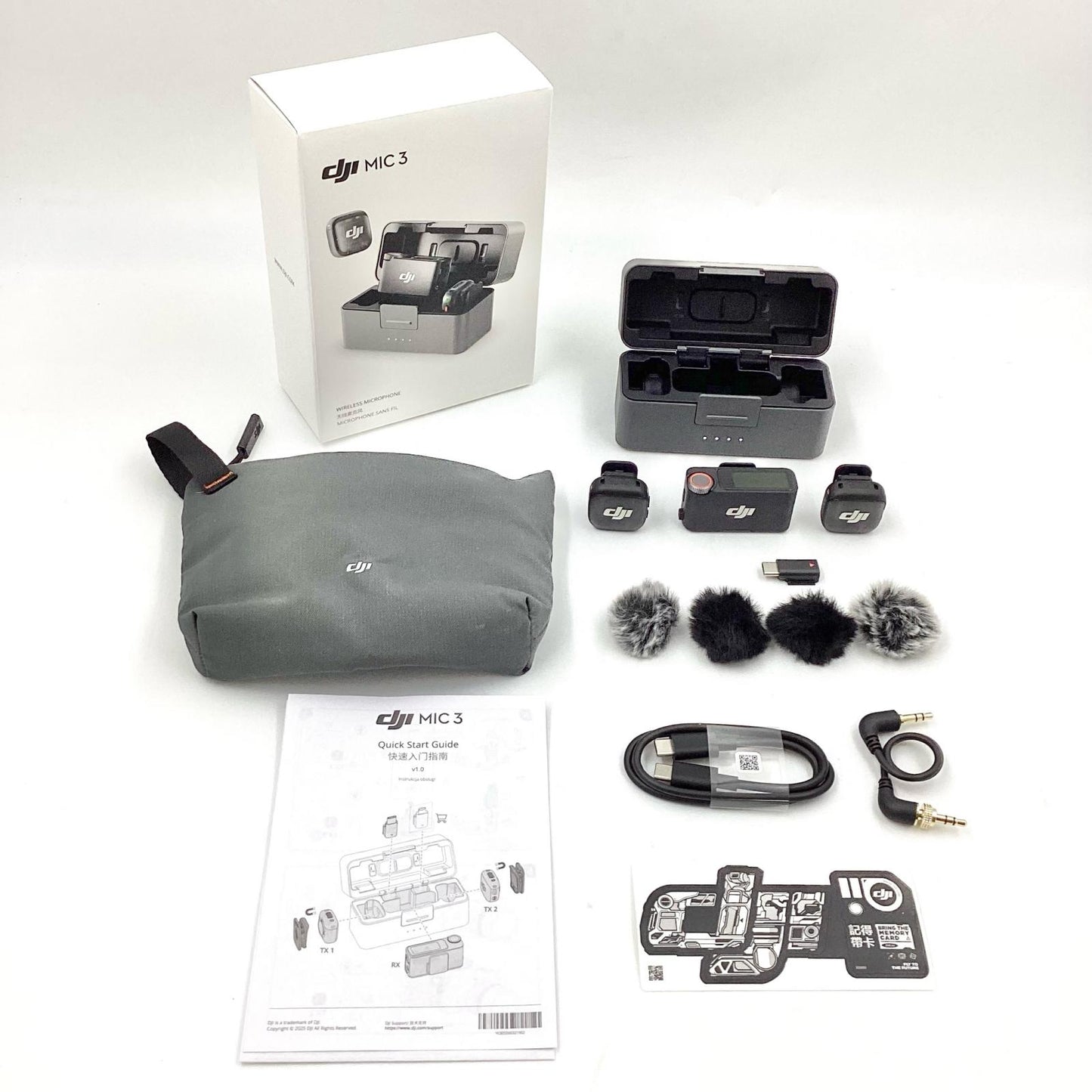 【全額返金保証】【最速発送】DJI DJI Mic 3(2 TX + 1 RX + 充電ケース) 超美品 動作確認済